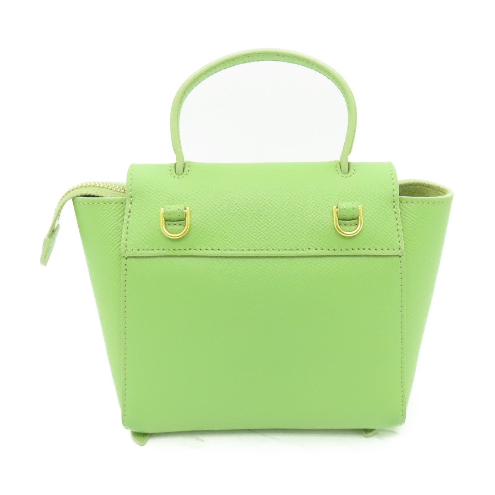 CELINE 【清倉大減價】牛皮皮革Pico Belt Bag金扣手挽肩背兩用袋綠色