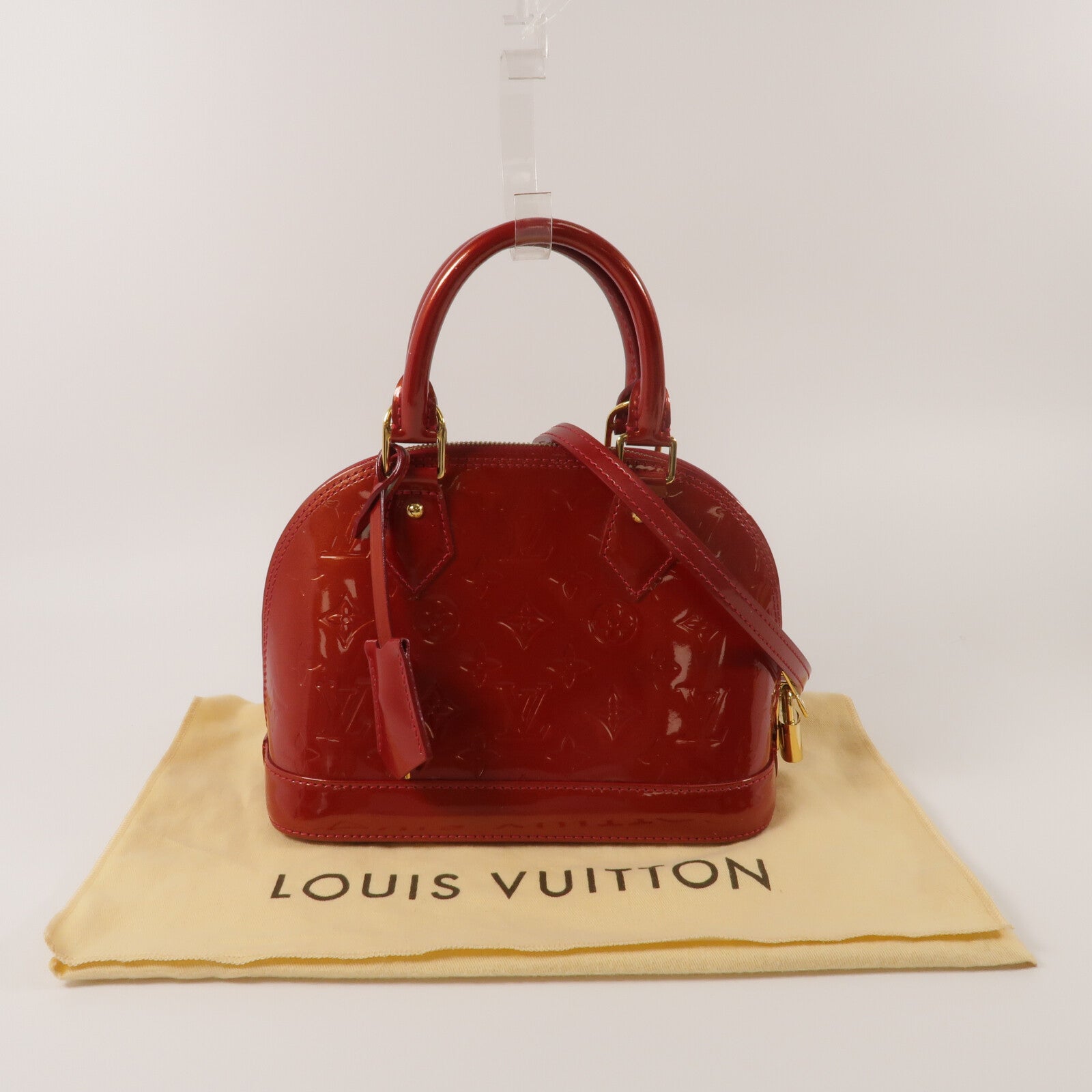 LOUIS VUITTON Monogram Vernis Alma BB手挽肩背兩用袋