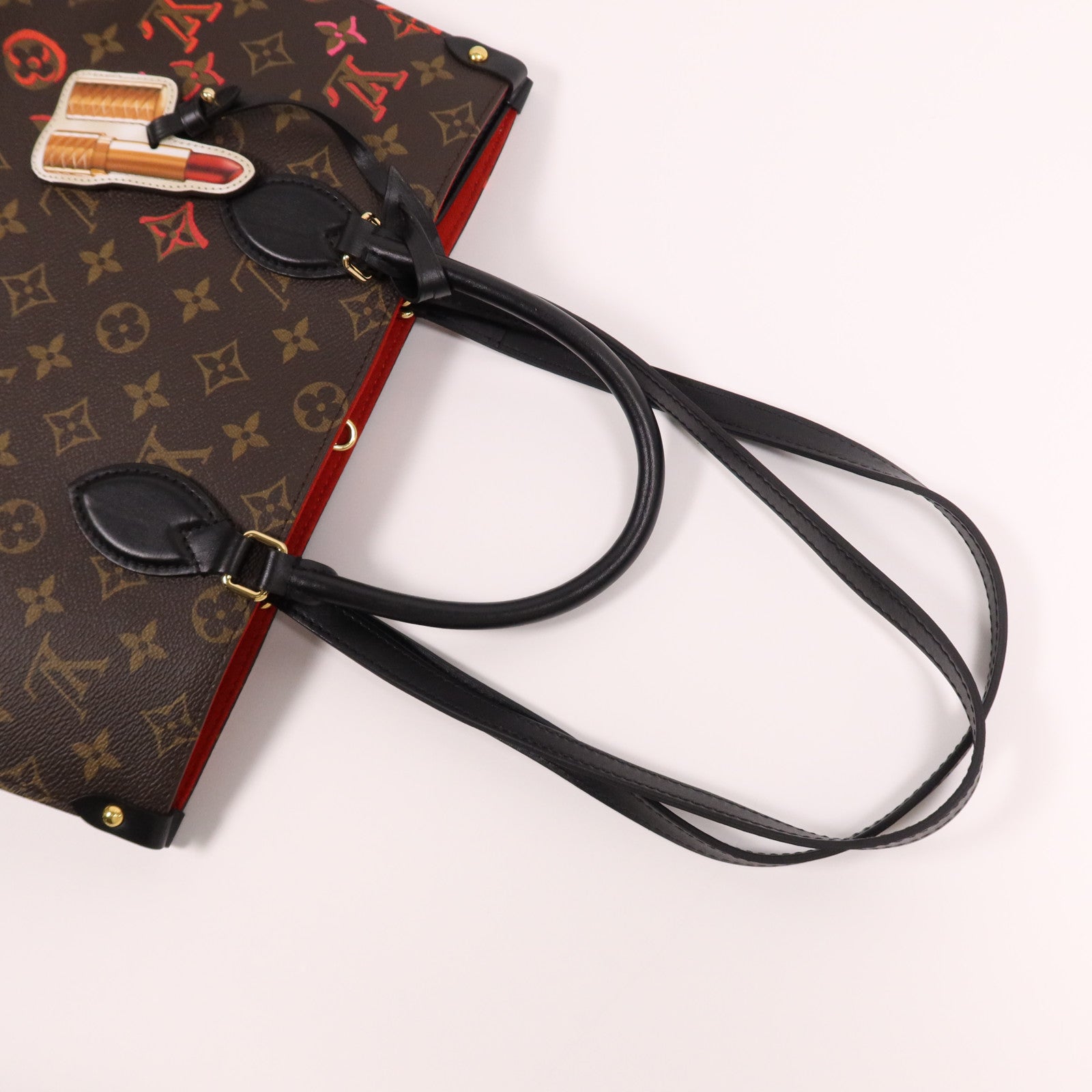 LOUIS VUITTON Monogram On The Go Fall In Love金扣手挽肩背兩用袋