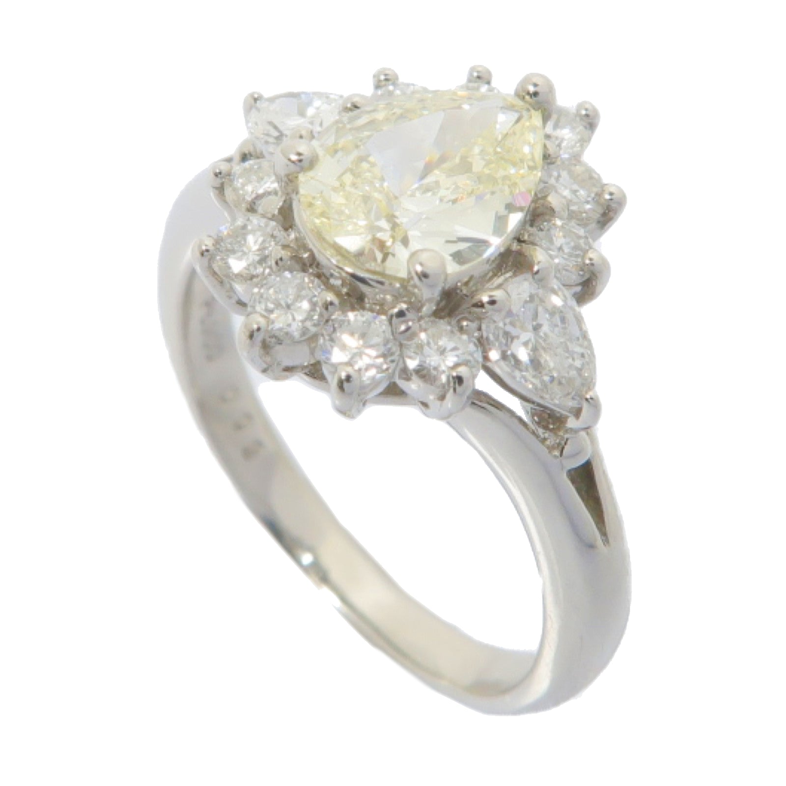 JEWELRY PT900鉑金Diamond Ring 0.92ct/0.78ct鑽石戒指US#6