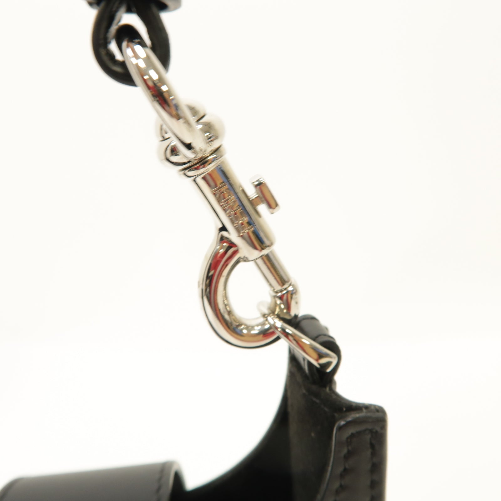 FENDI 牛皮皮革/帆布FF Logo Smartphone Bag 2 Way Bag銀扣手挽肩背兩用袋