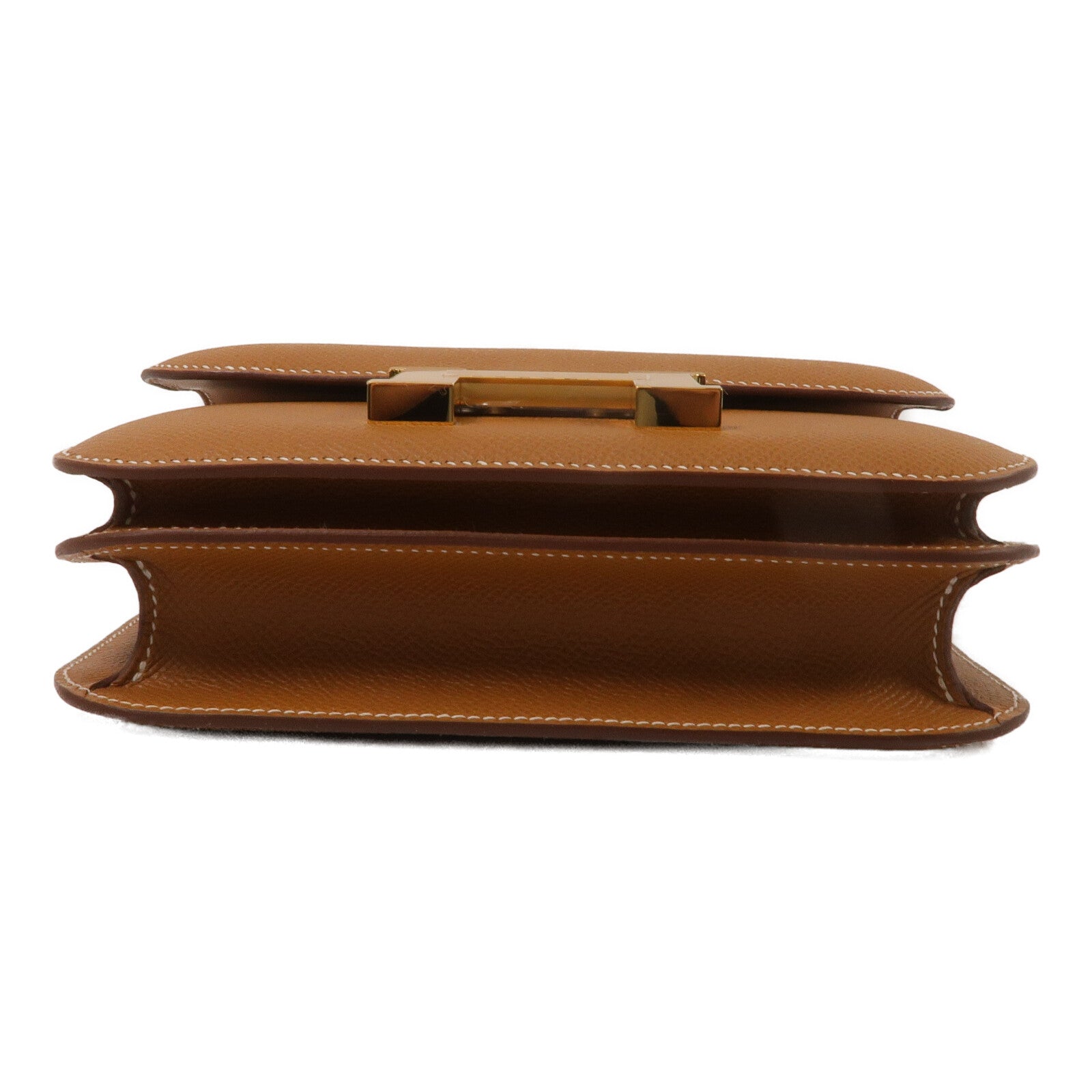 HERMES Epsom皮革Constance Mini肩背袋Gold