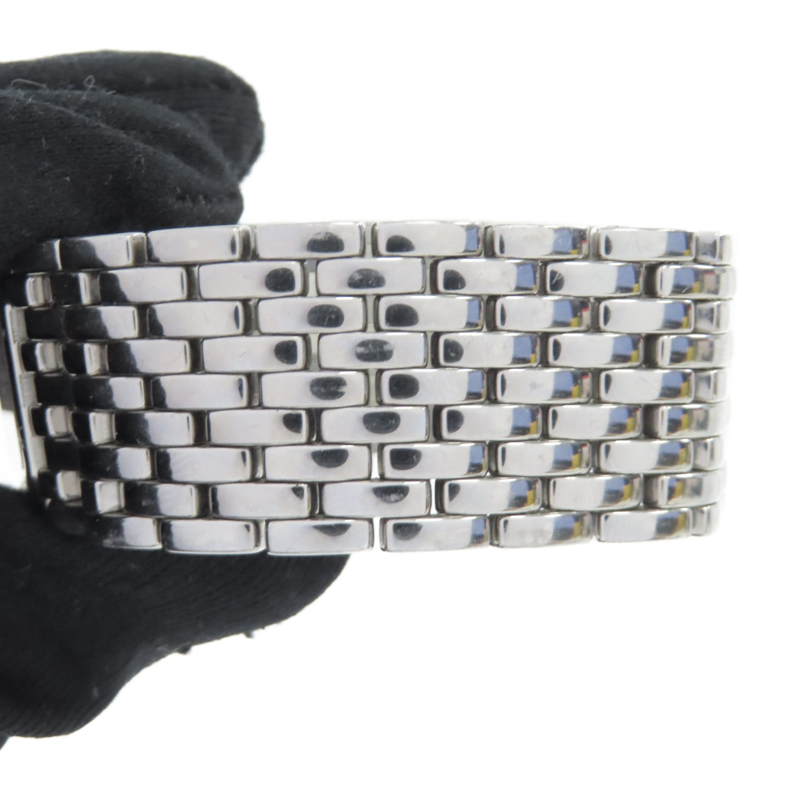 CARTIER Panthere Ruban不鏽鋼手錶石英機芯銀色