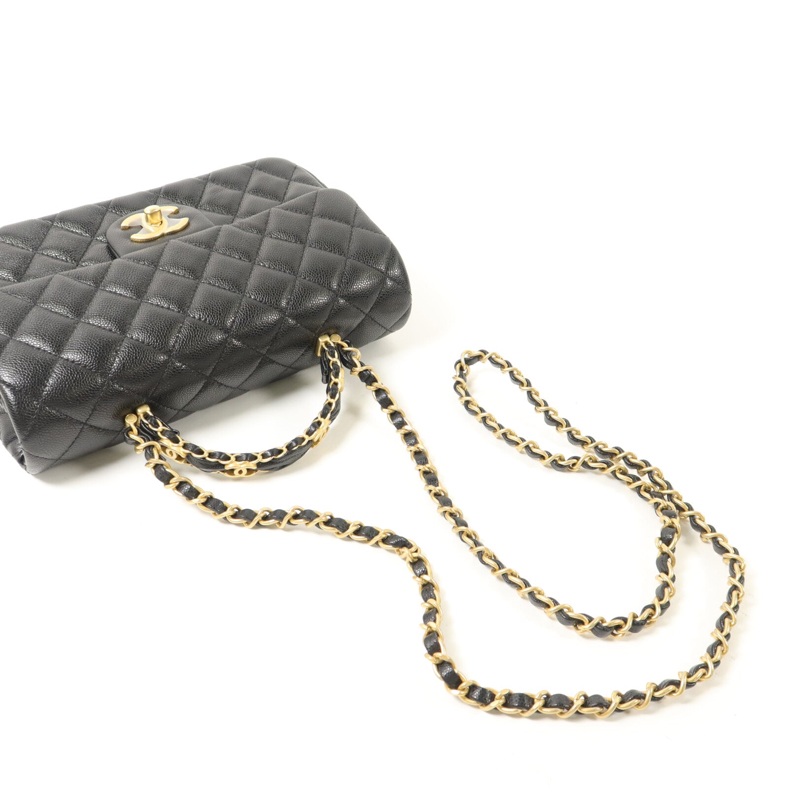 CHANEL 牛皮皮革Small Flap Bag With Top Handle鏈帶手挽肩背兩用袋