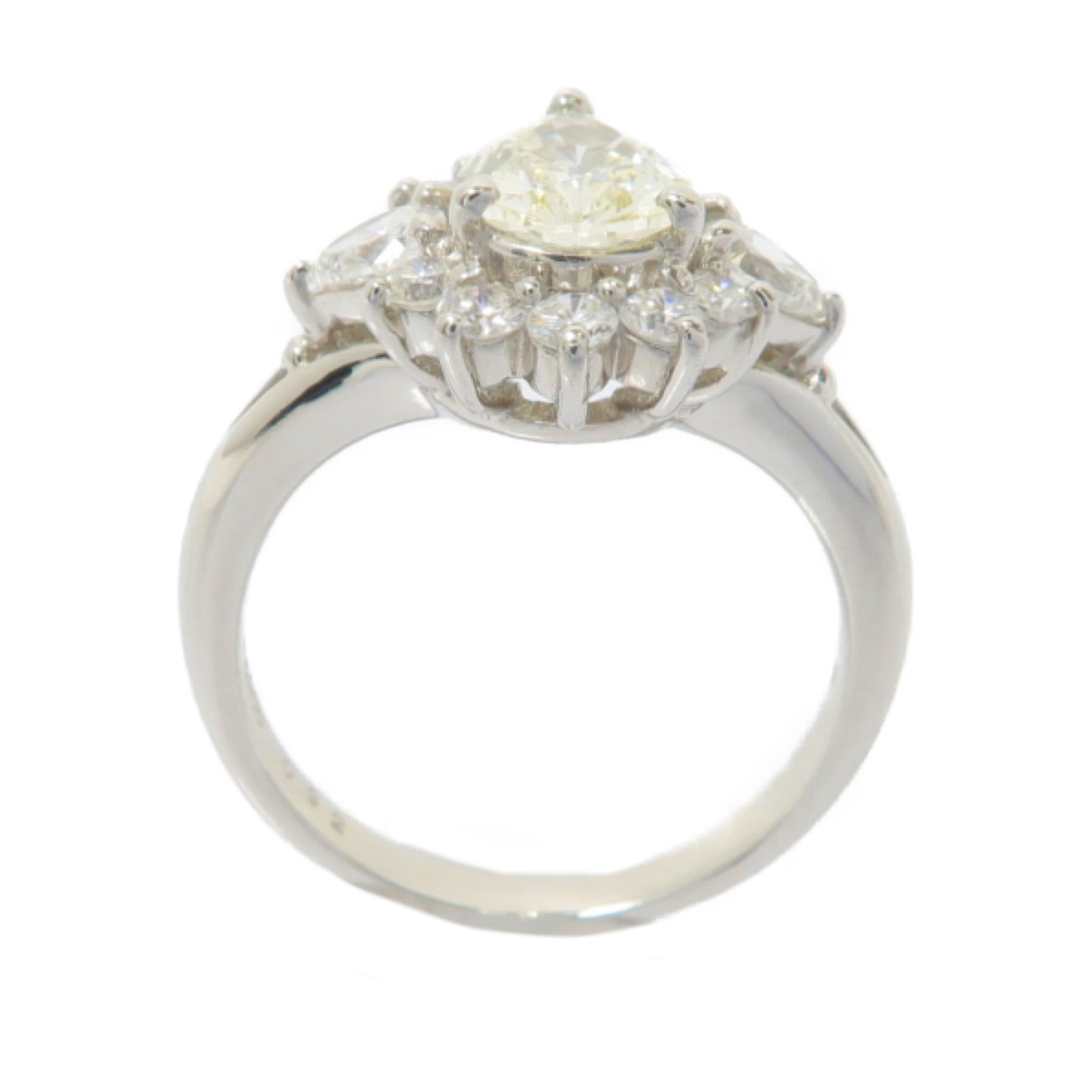 JEWELRY PT900鉑金Diamond Ring 0.92ct/0.78ct鑽石戒指US#6