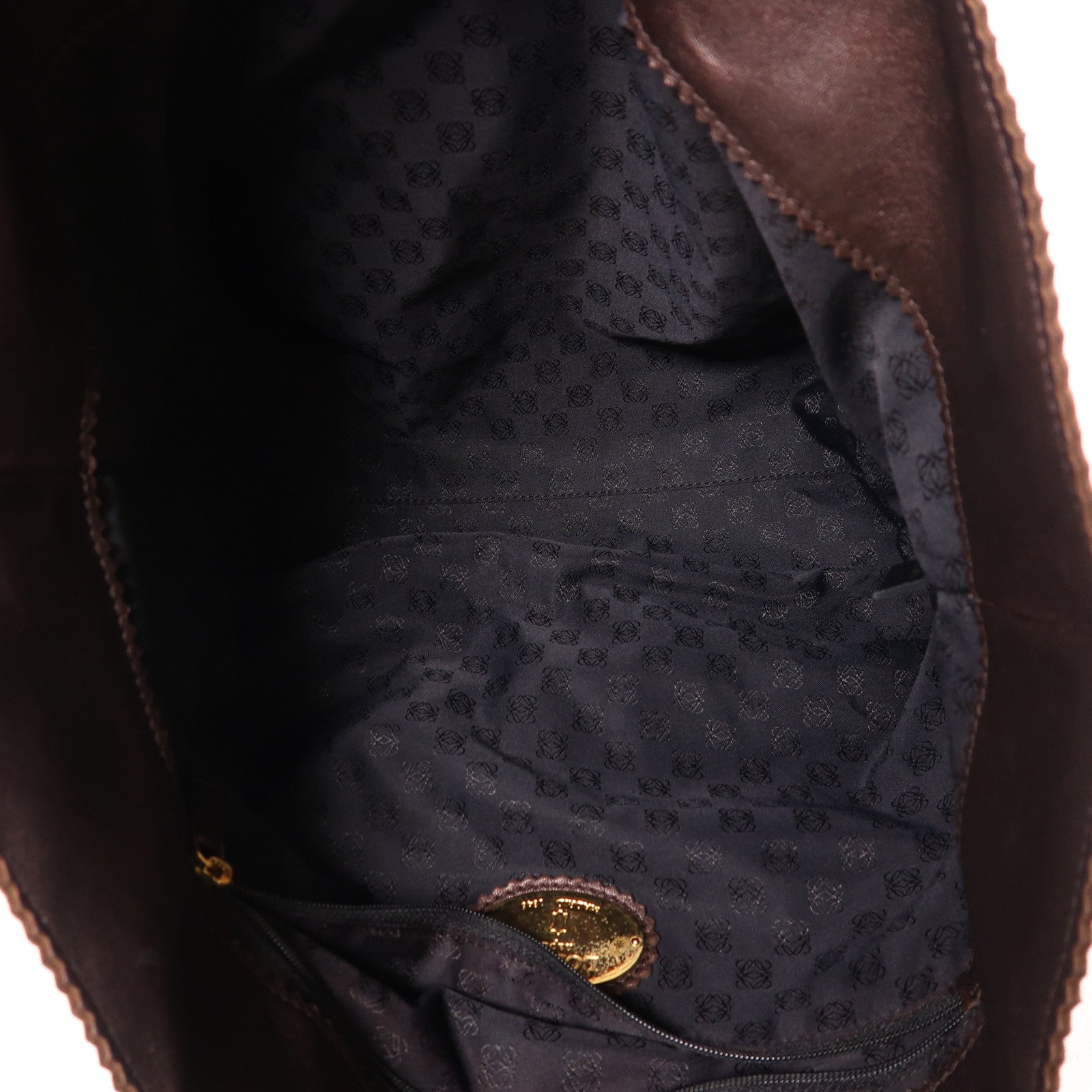 LOEWE 皮革Shoulder Tote金扣肩背袋/手挽袋