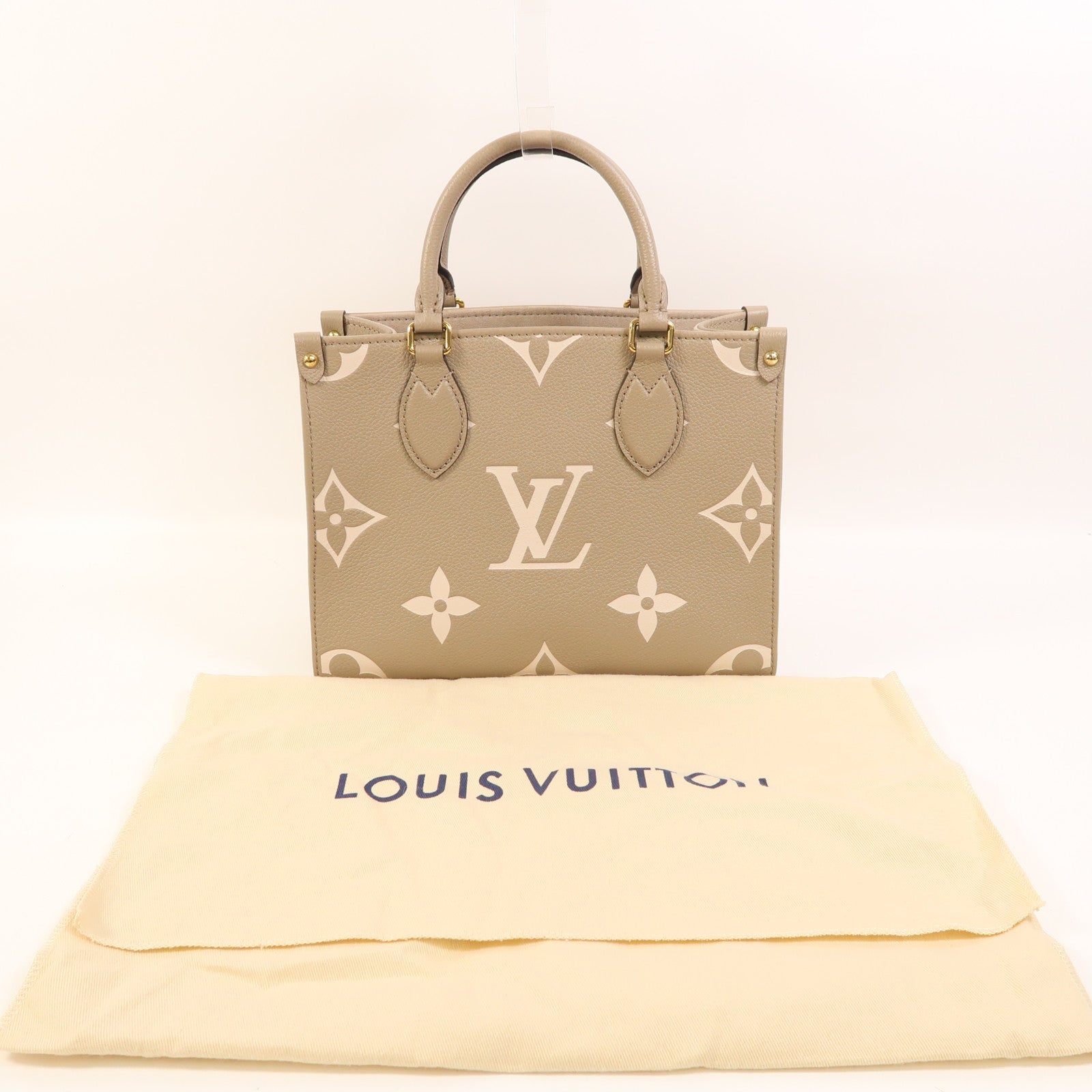 LOUIS VUITTON Monogram Empreinte OnTheGo PM金扣手挽袋