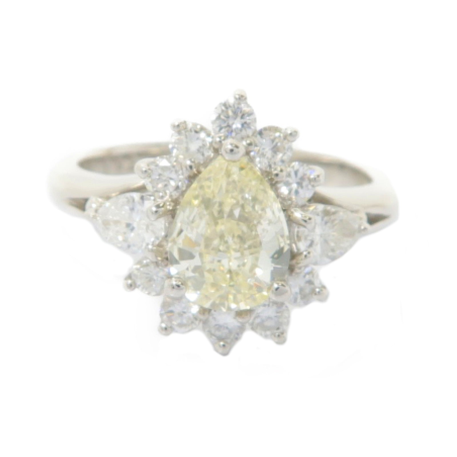 JEWELRY PT900鉑金Diamond Ring 0.92ct/0.78ct鑽石戒指US#6