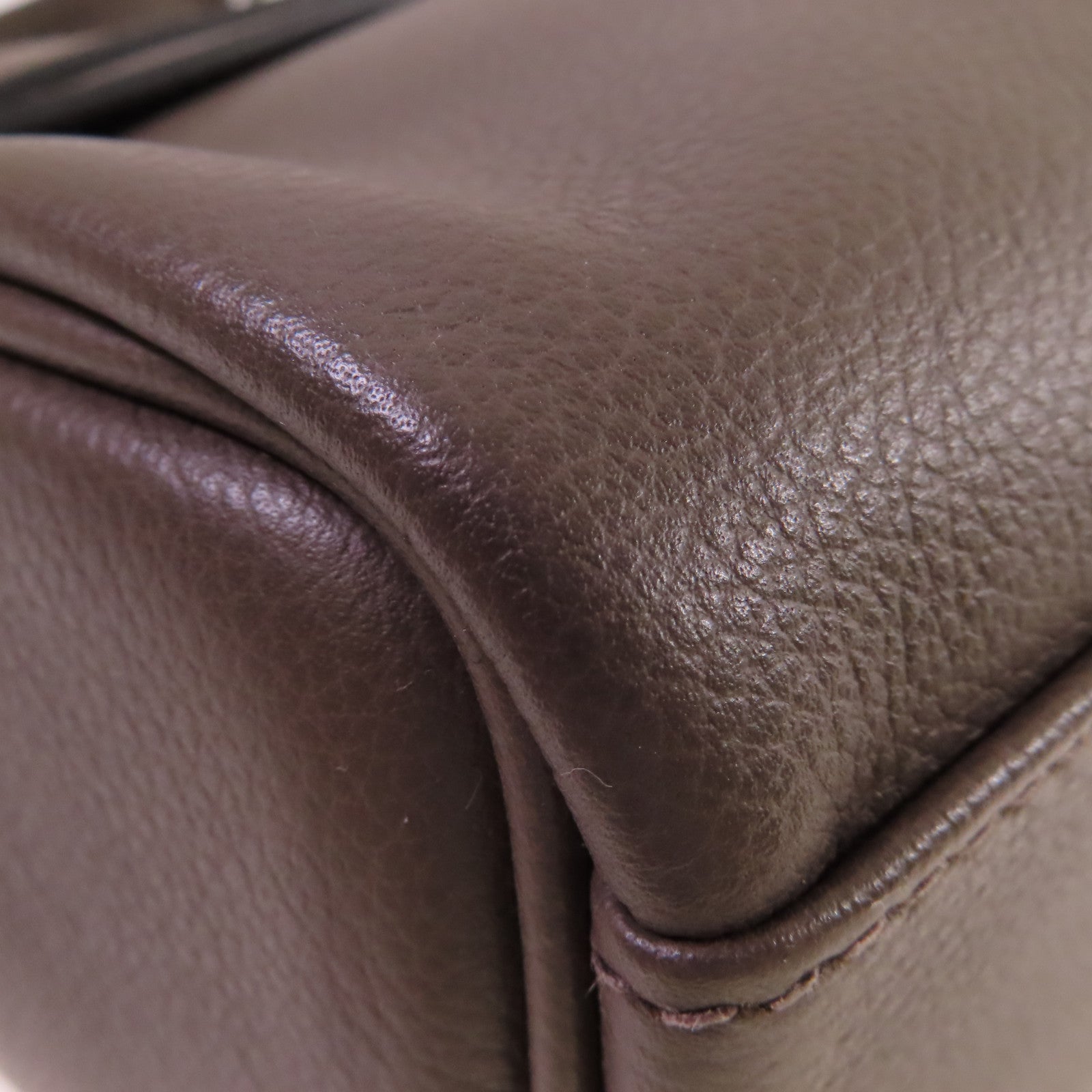 HERMES Evercolor皮革Kelly Messenger Bag PM銀扣肩背袋Ecorce樹皮色