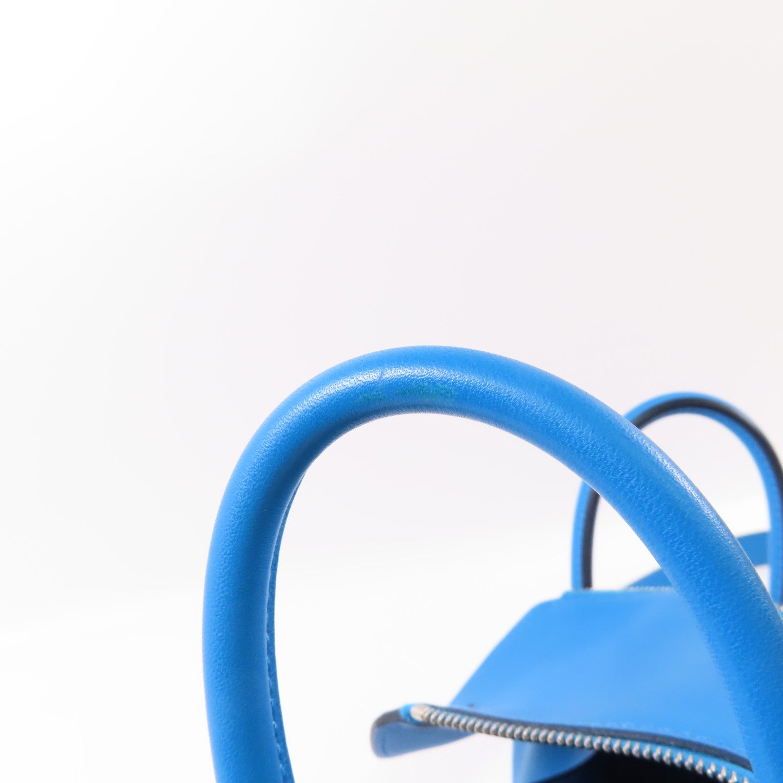 HERMES PHW Mini Lindy 2Way Shoulder Hand Bag Veau Swift Stamp B Bleu frida