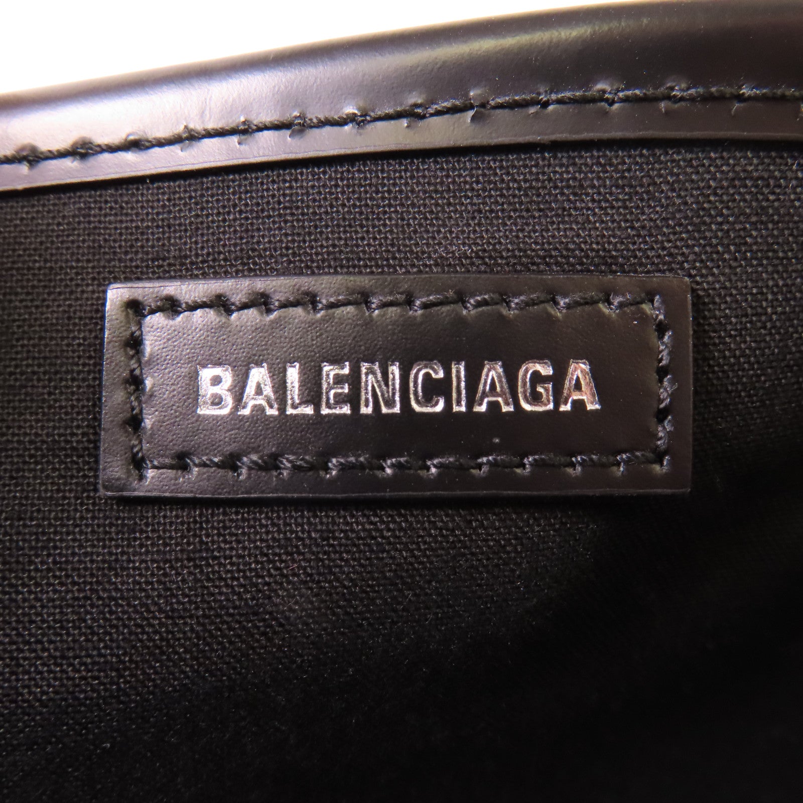BALENCIAGA 帆布Tote Bag 銀扣肩背袋