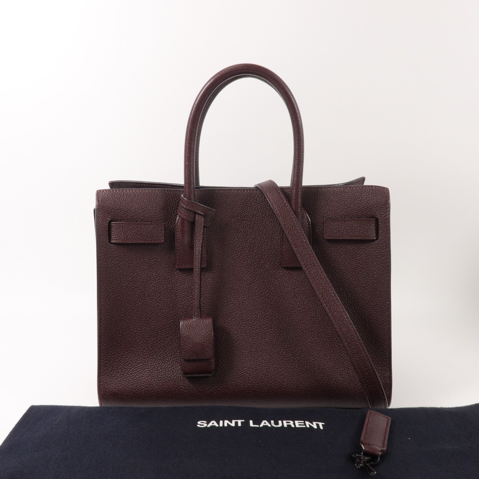 YVES SAINT LAURENT 牛皮皮革Sac De Jour Nano手挽肩背兩用袋