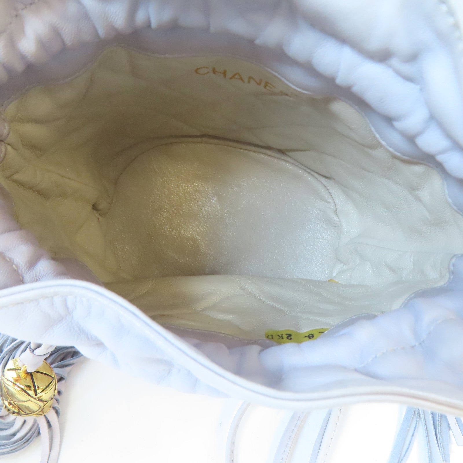 CHANEL 【激減優惠】菱格羊皮皮革Vintage Bucket Bag金扣肩背袋灰色