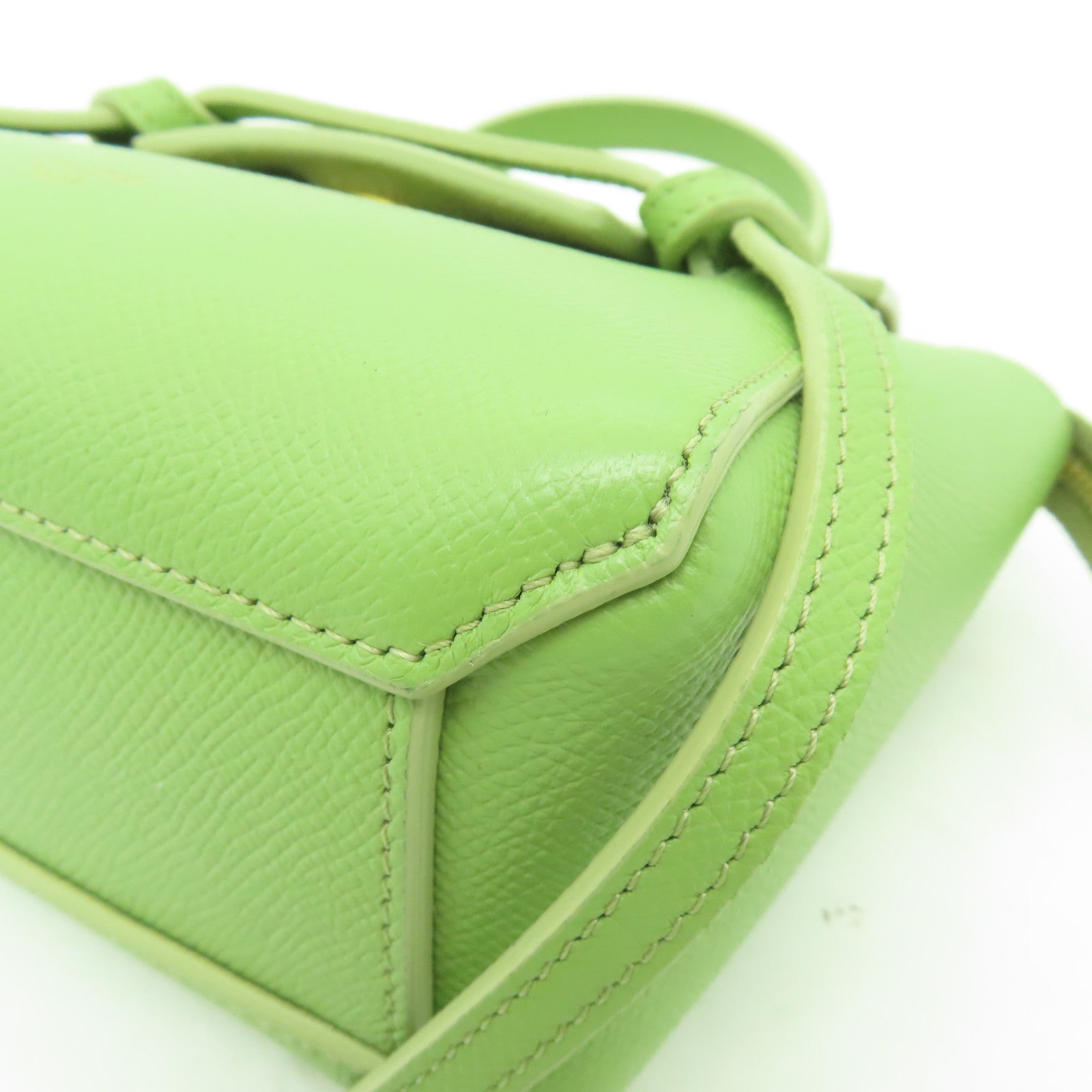 CELINE 【清倉大減價】牛皮皮革Pico Belt Bag金扣手挽肩背兩用袋綠色