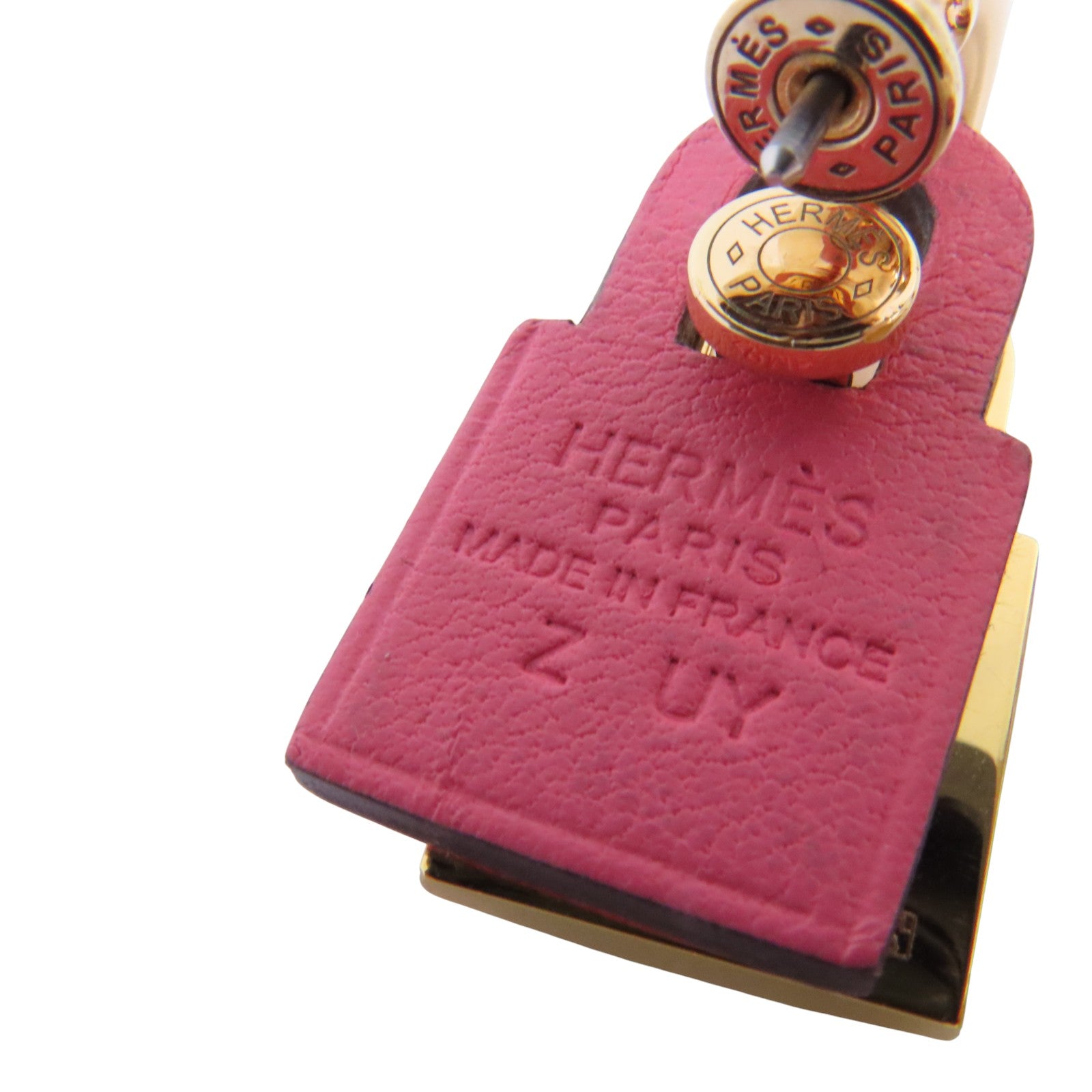 HERMES 金屬/皮革O' kelly Earrings金扣耳環