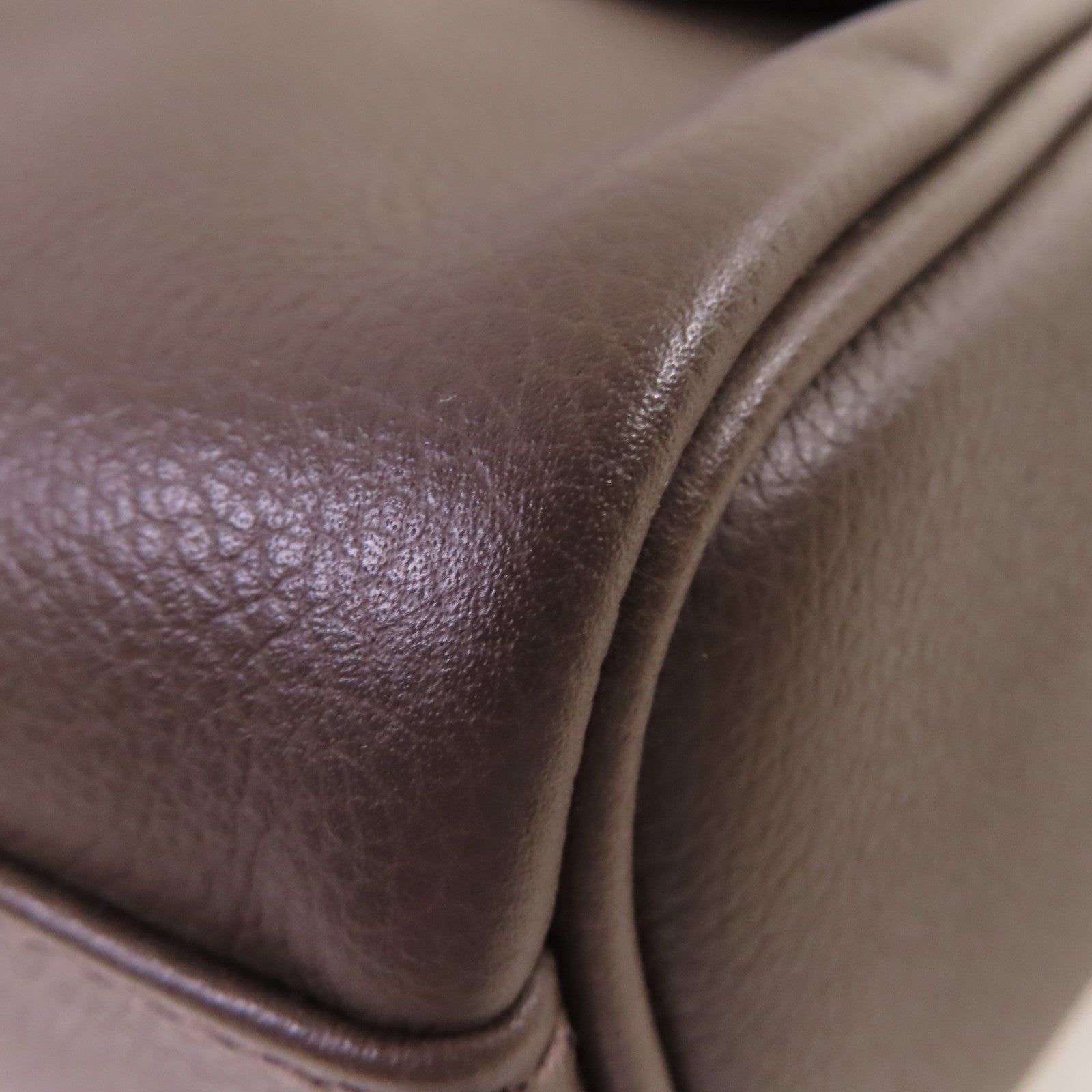 HERMES Evercolor皮革Kelly Messenger Bag PM銀扣肩背袋Ecorce樹皮色