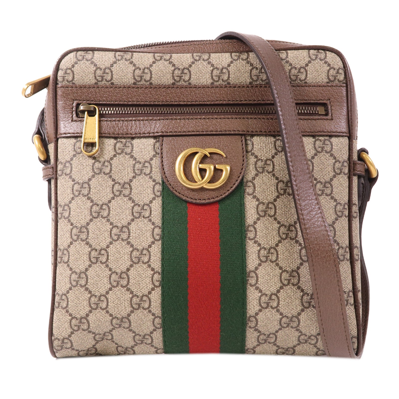 GUCCI 塗層帆布Ophidia金扣肩背袋