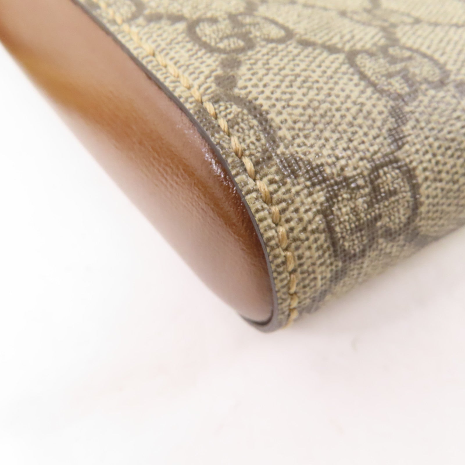GUCCI 塗層帆布GG Supreme Messenger Bag金扣肩背袋啡色