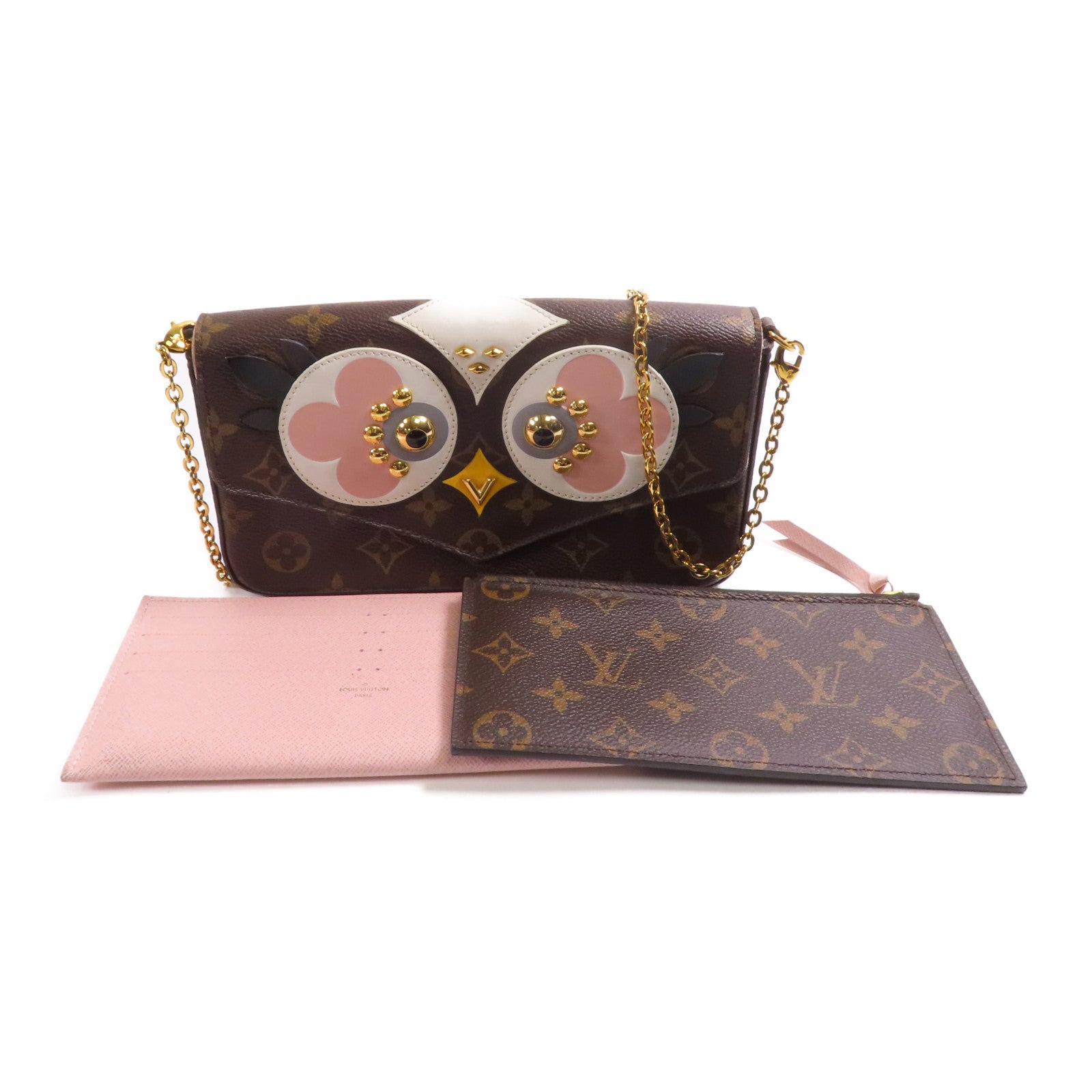 LOUIS VUITTON LV GHW Lovely Birds Felicie Pochette Shoulder Bag M62415 Monogram