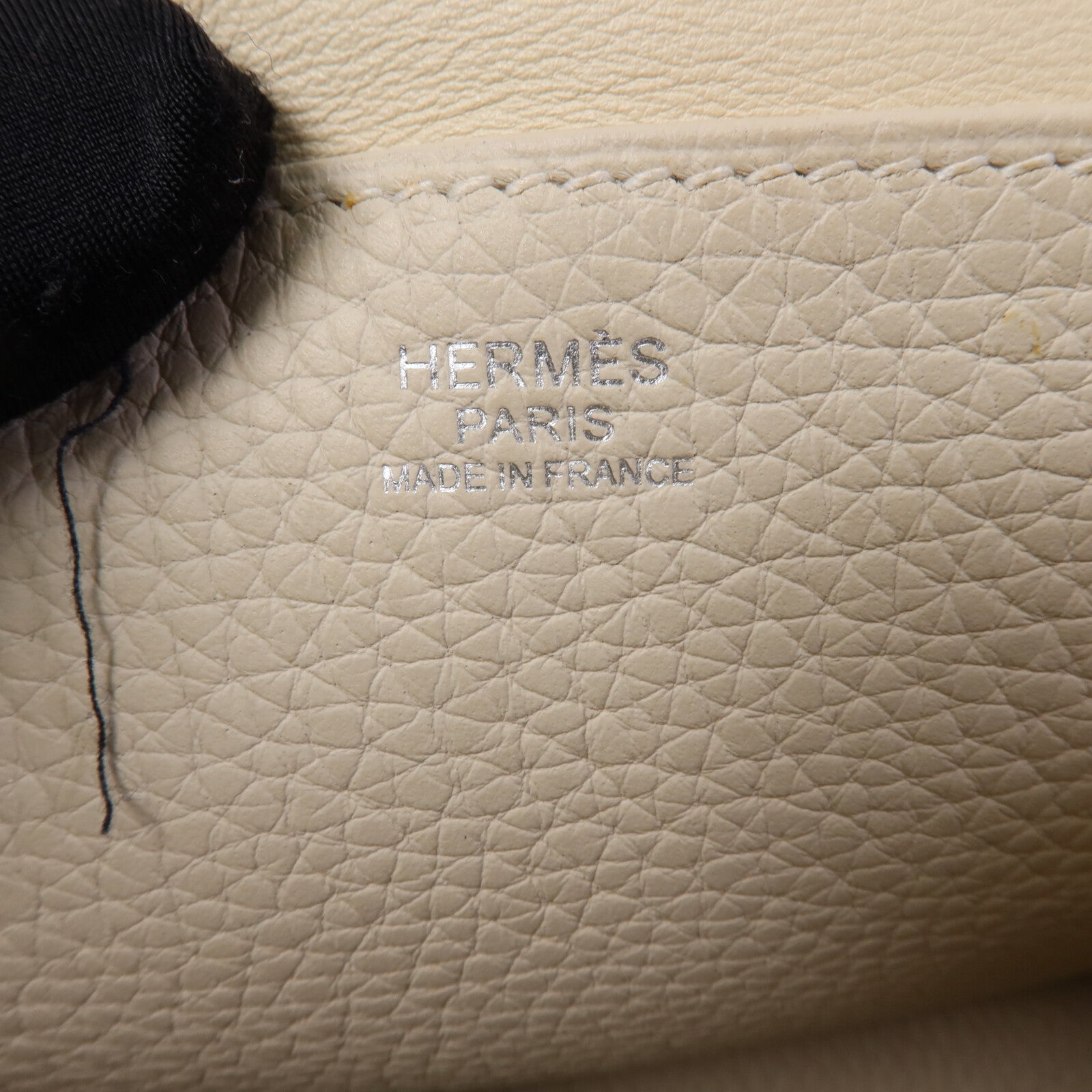 HERMES Clemence皮革Halzan 25手挽肩背兩用袋Craie
