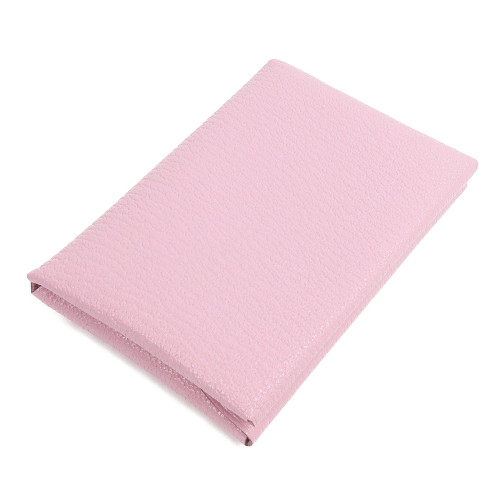 HERMES Chevre皮革Calvi Duo Compact卡片套Mauve Sylvestre