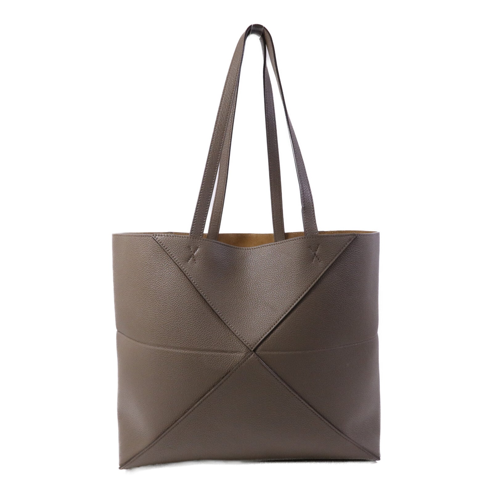 LOEWE 牛皮皮革Puzzle Fold金扣手挽袋