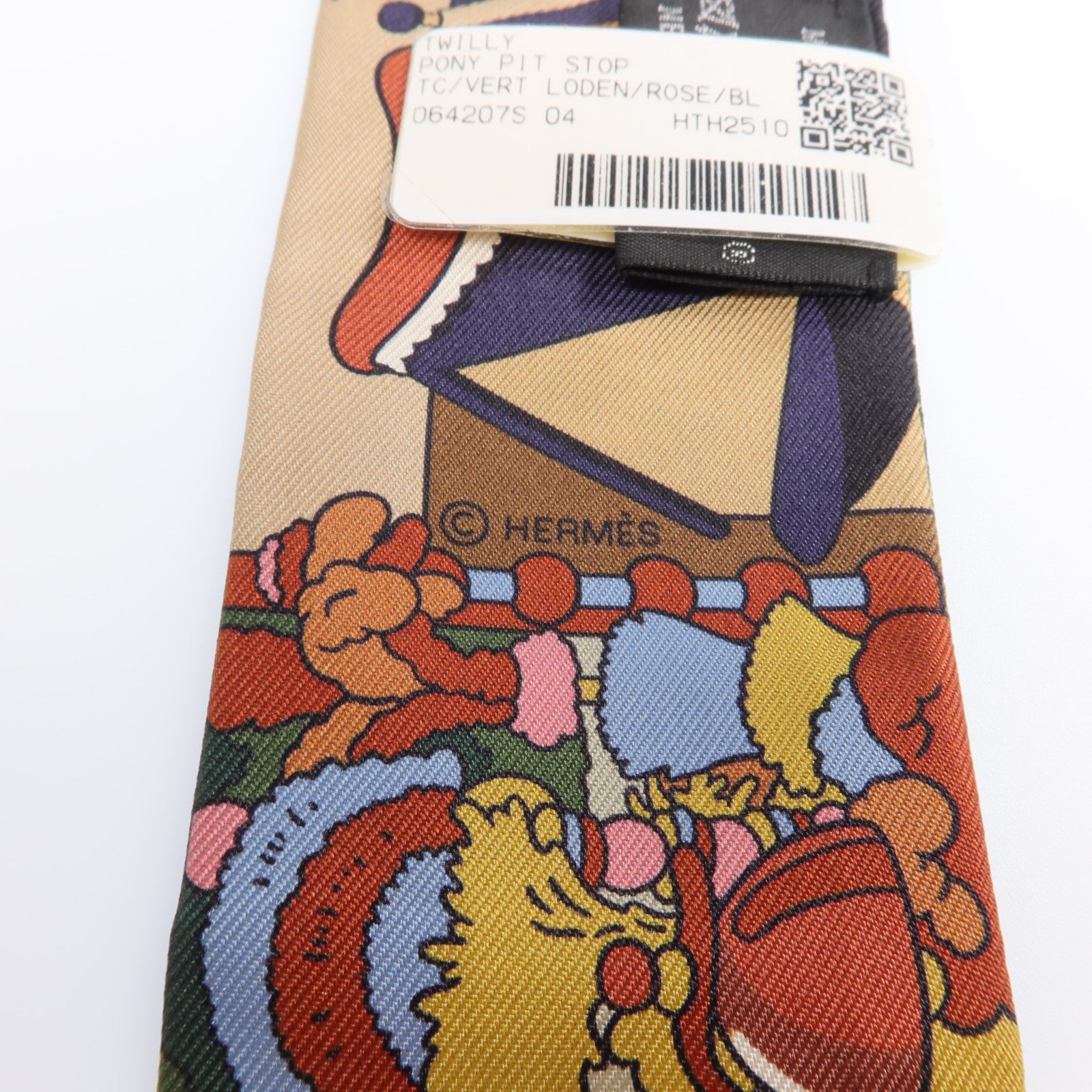 HERMES 【激減優惠】絲質Twilly絲巾