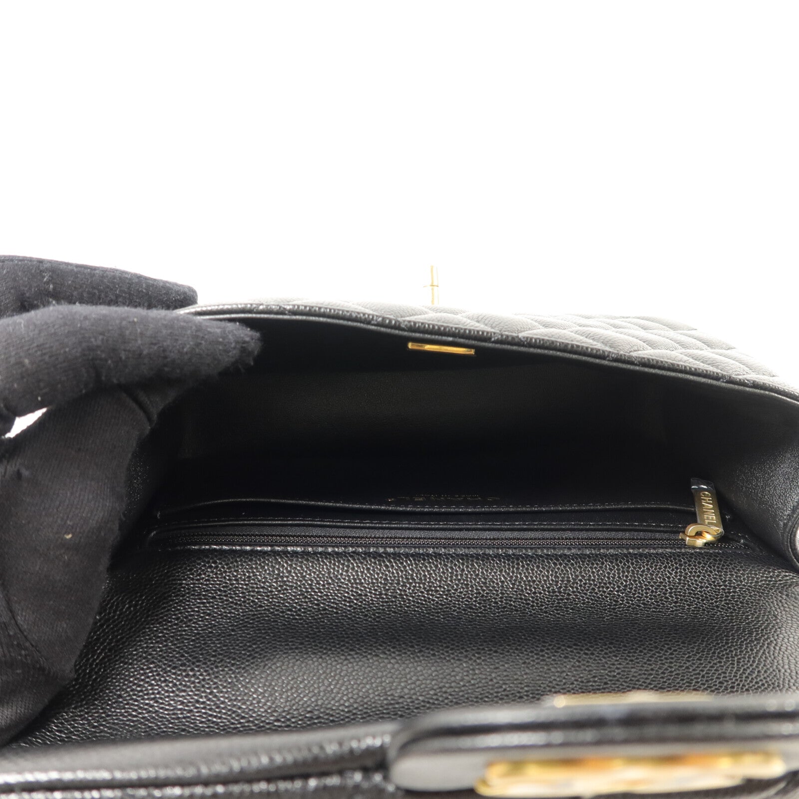 CHANEL 牛皮皮革Small Flap Bag With Top Handle鏈帶手挽肩背兩用袋