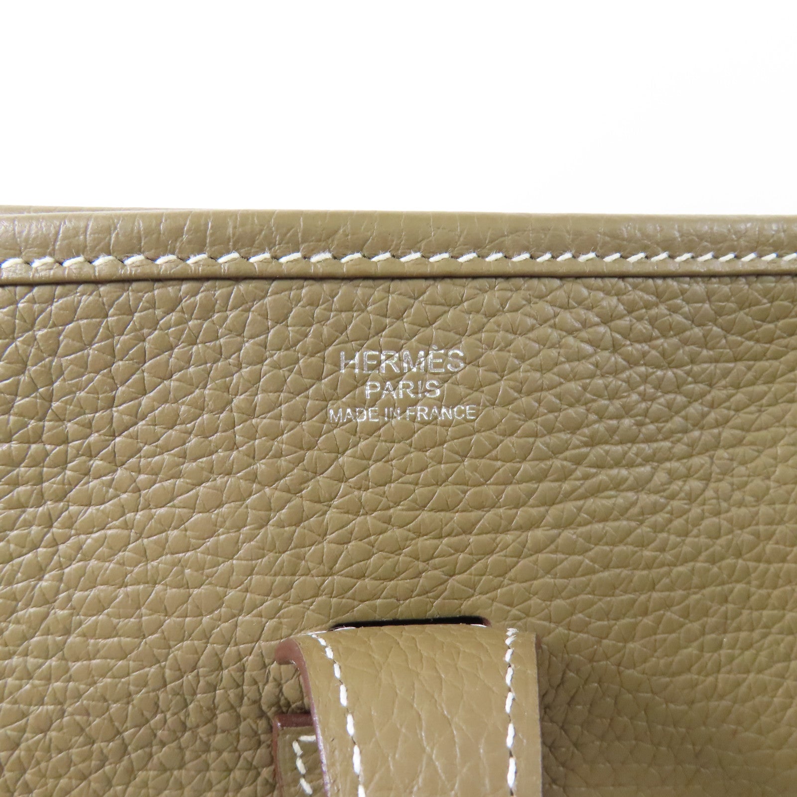 HERMES Clemence皮革Evelyne PM銀扣肩背袋