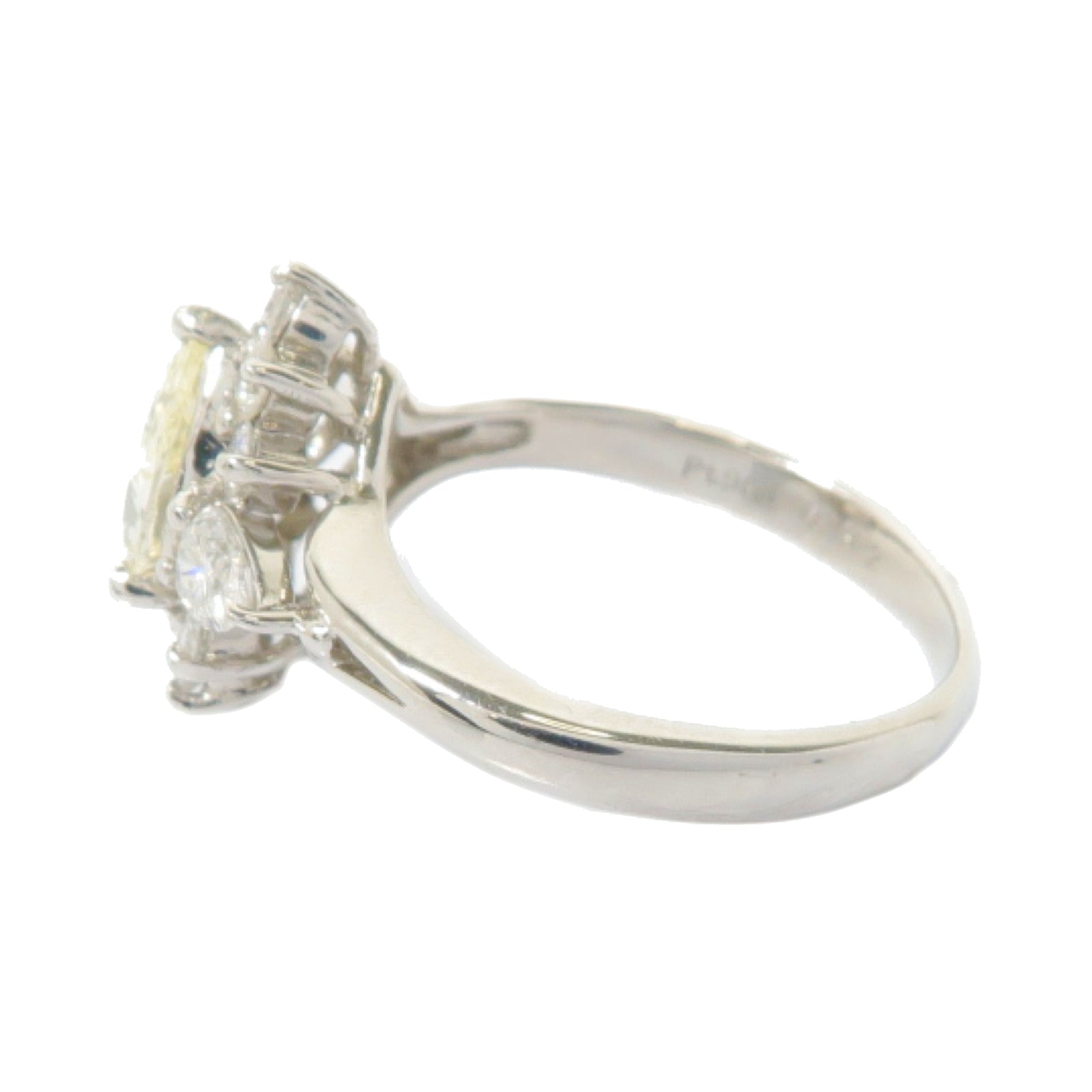 JEWELRY PT900鉑金Diamond Ring 0.92ct/0.78ct鑽石戒指US#6