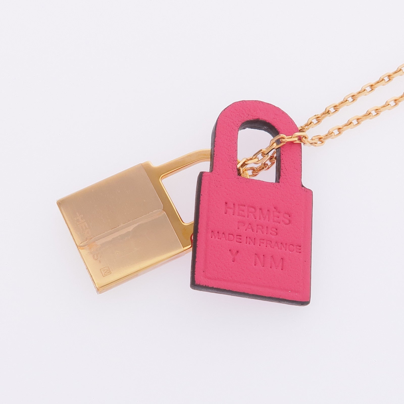 HERMES 金屬/Swift皮革O'Kelly Pendant項鍊