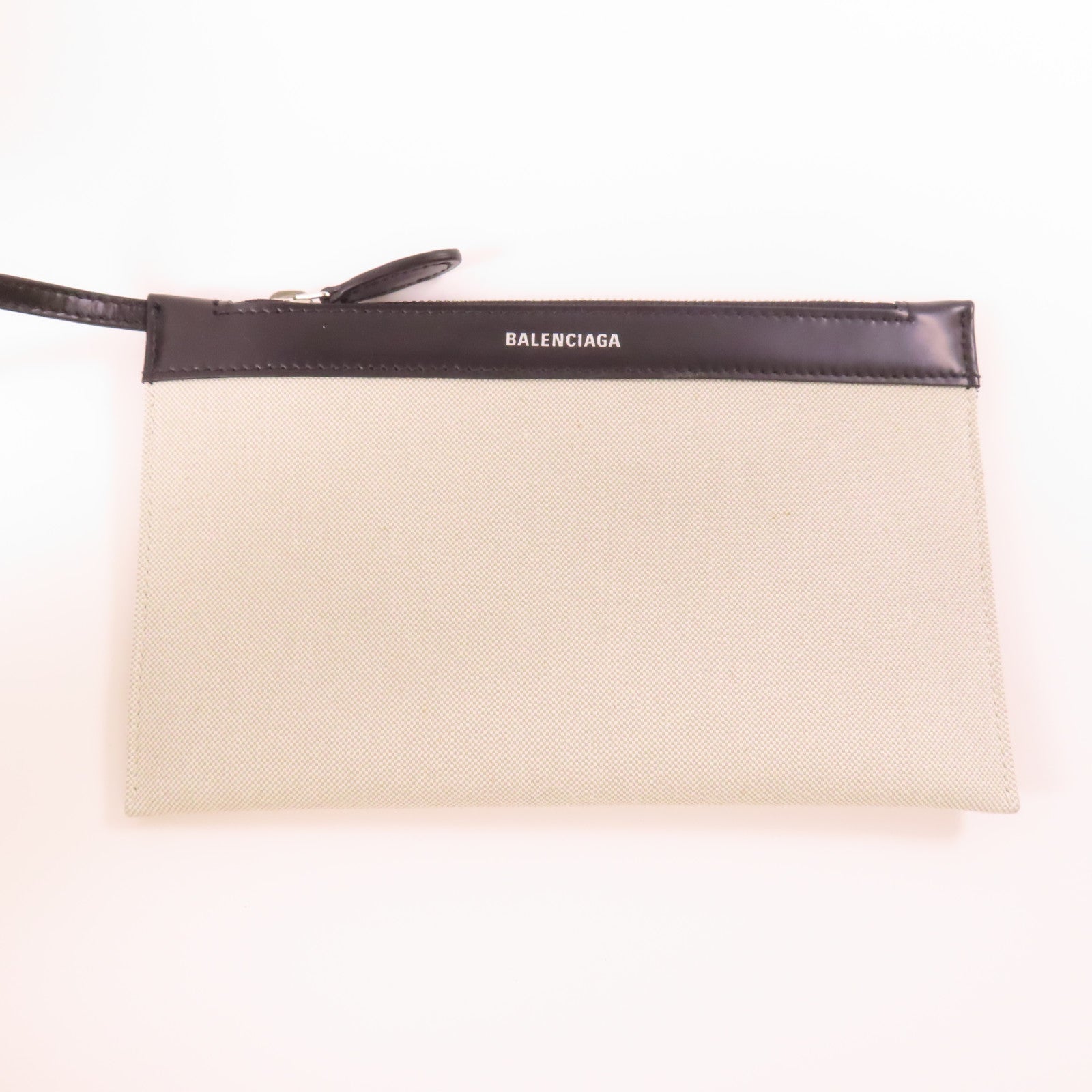 BALENCIAGA 帆布Tote Bag 銀扣肩背袋