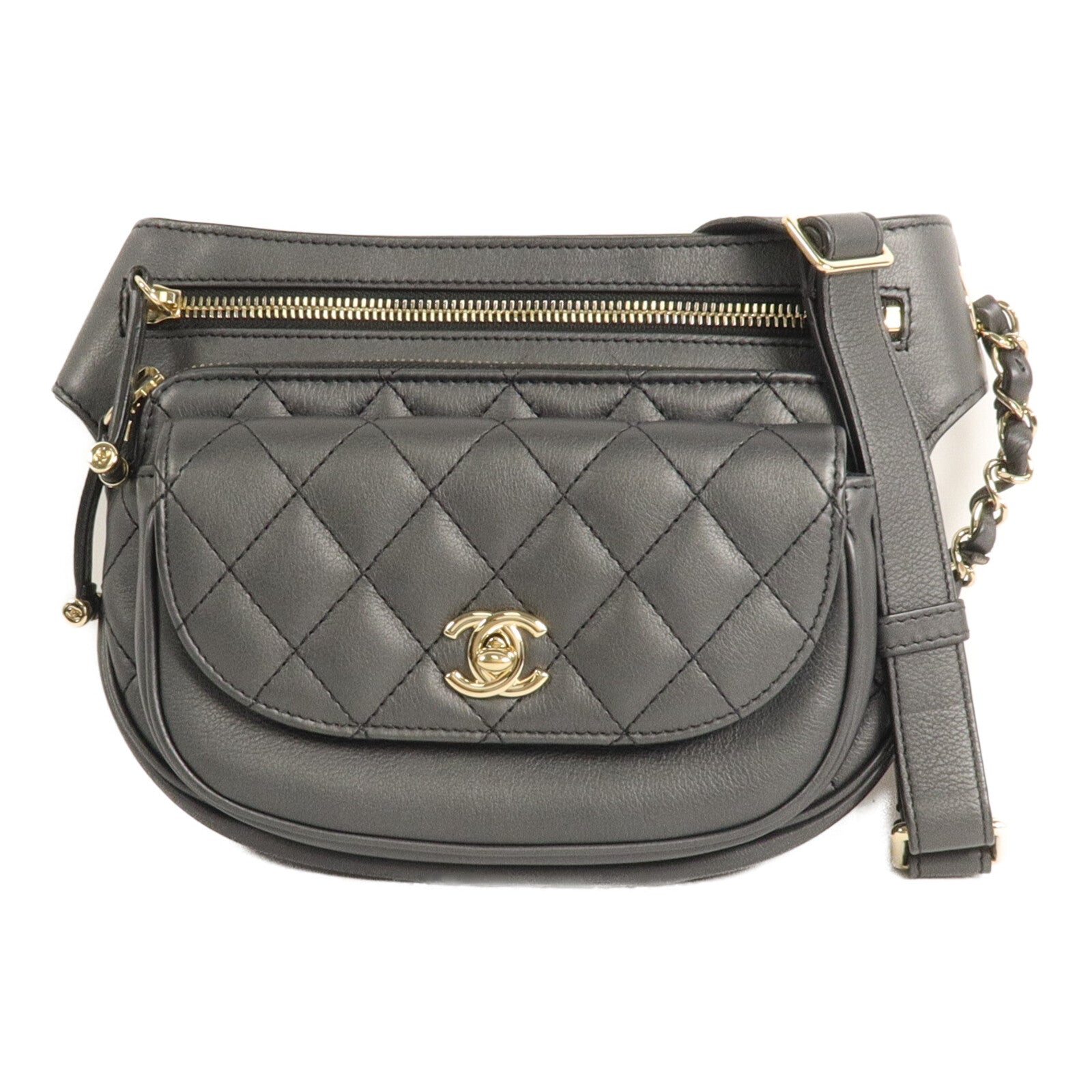 CHANEL 牛皮皮革Waist Bag腰包