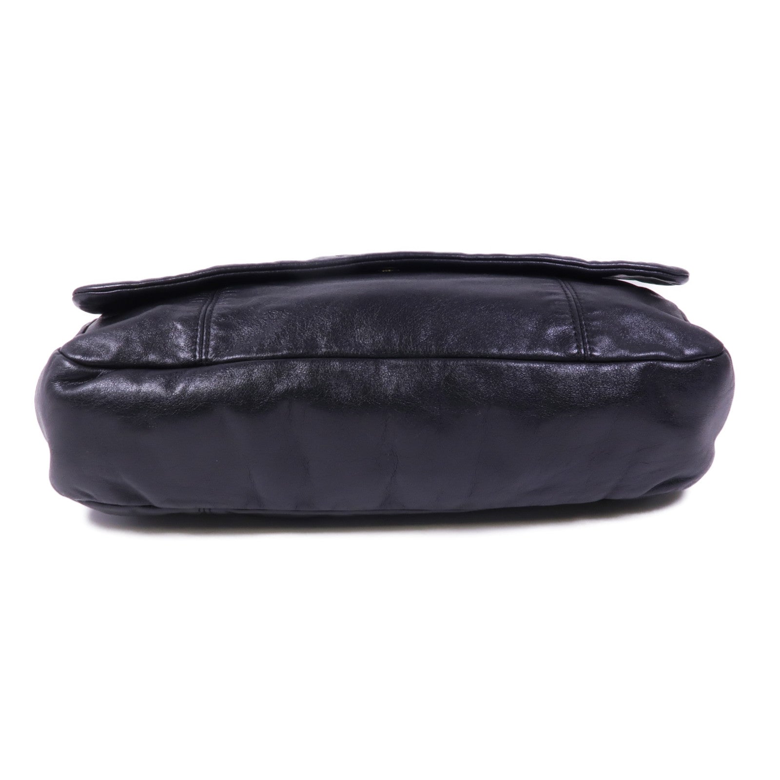 CHANEL 牛皮皮革Chain Shoulder銀扣鏈帶肩背袋