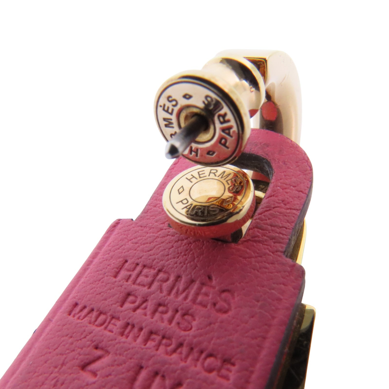 HERMES 金屬/皮革O' kelly Earrings金扣耳環