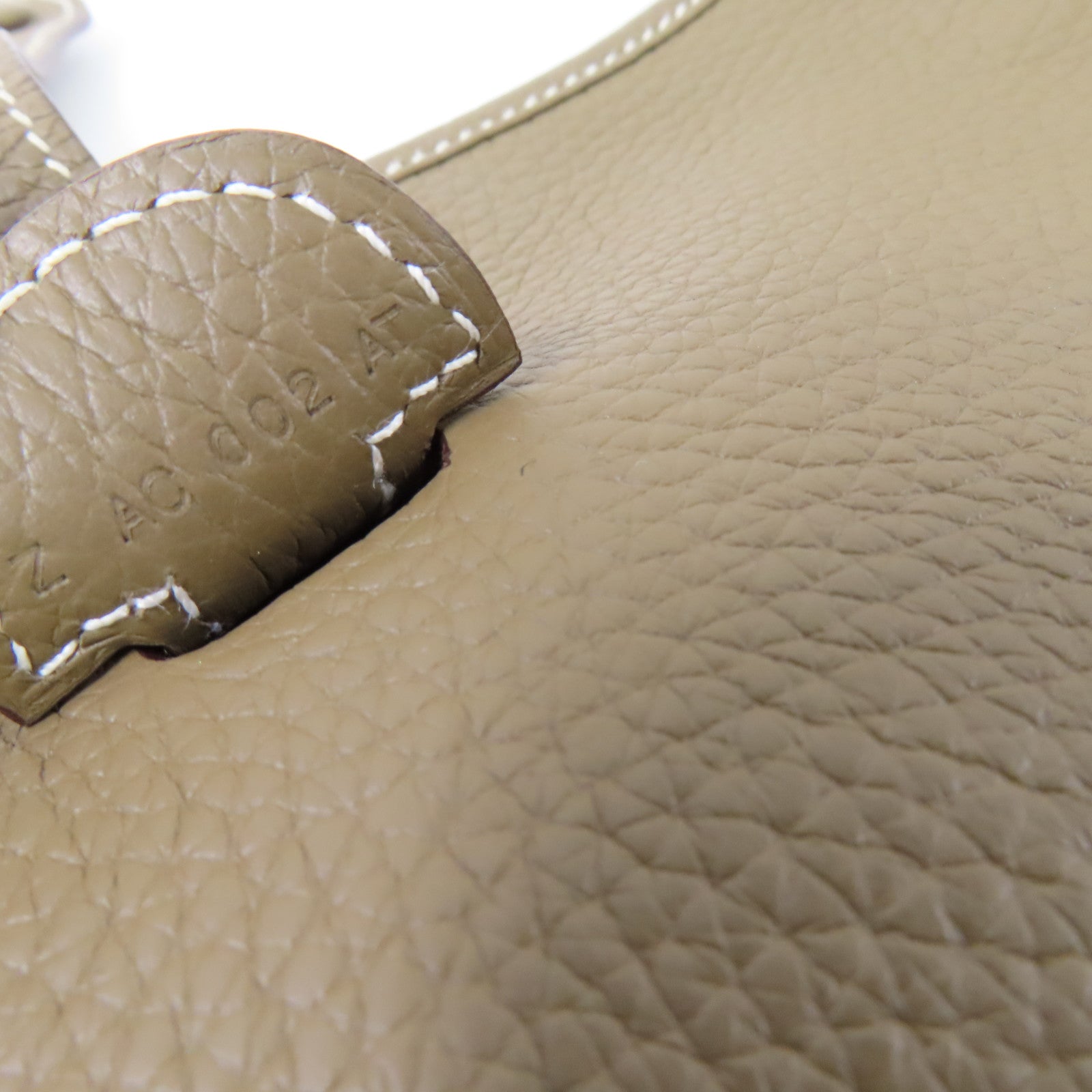 HERMES Clemence皮革Evelyne PM銀扣肩背袋