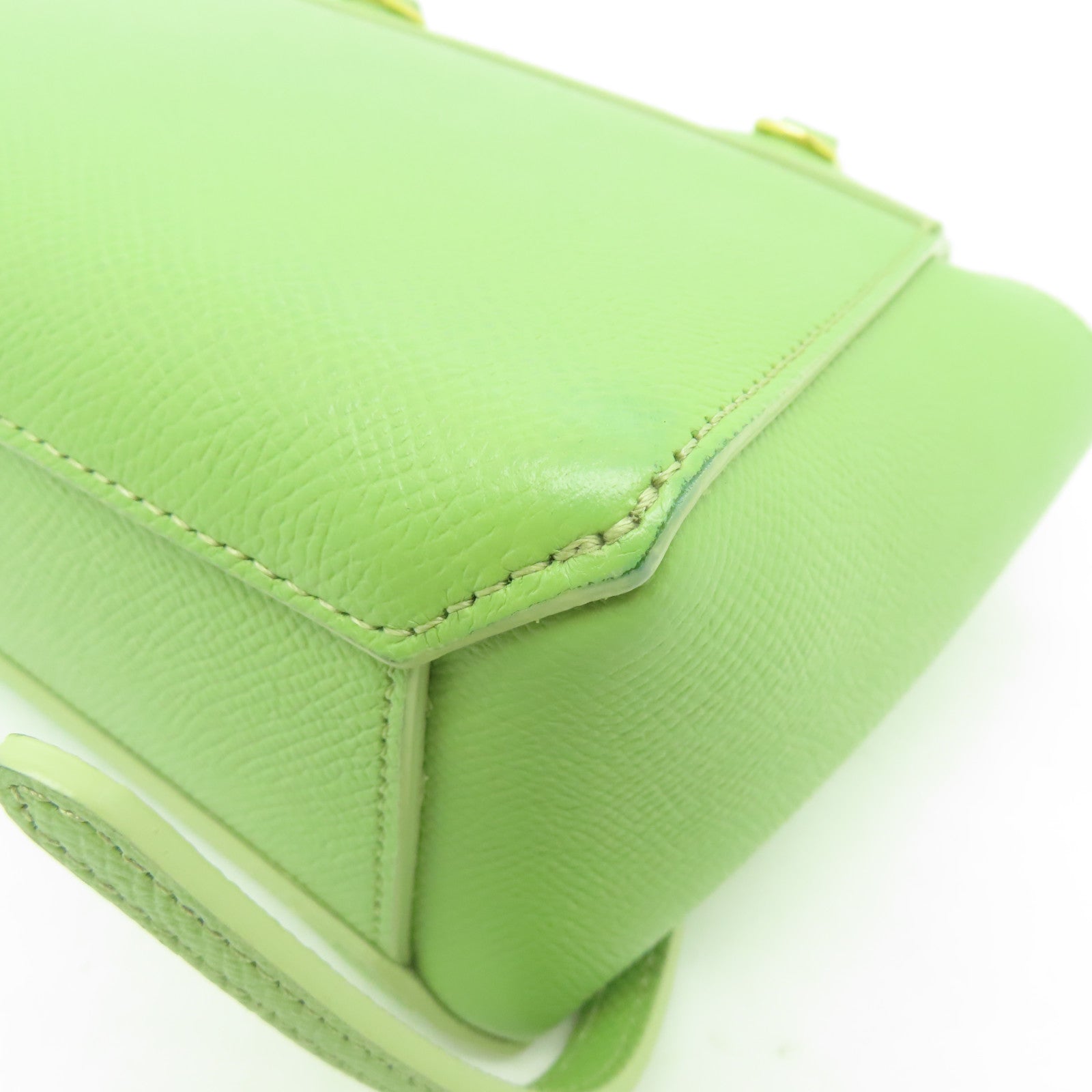 CELINE 【清倉大減價】牛皮皮革Pico Belt Bag金扣手挽肩背兩用袋綠色