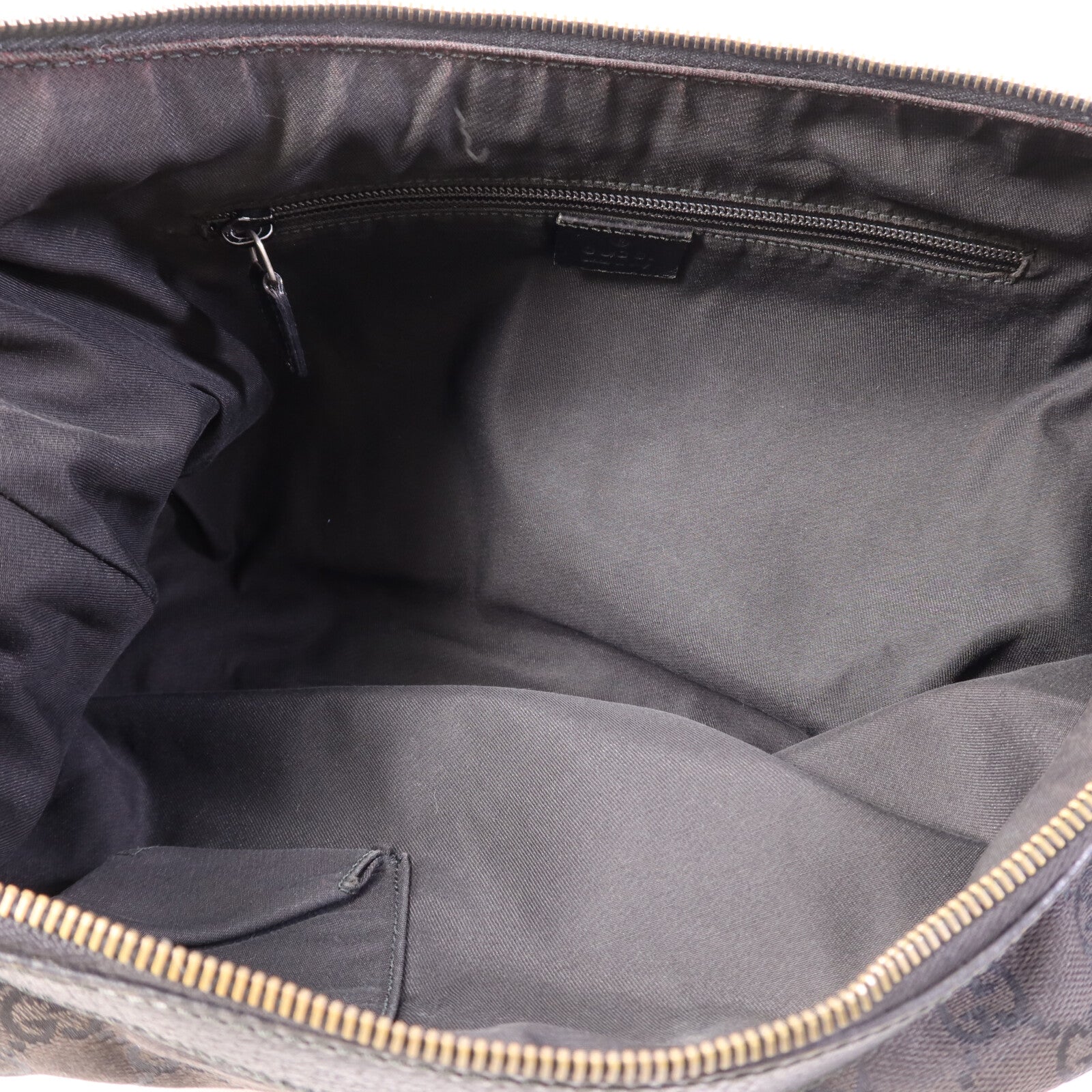 GUCCI 帆布Shoulder Bag銀扣肩背袋