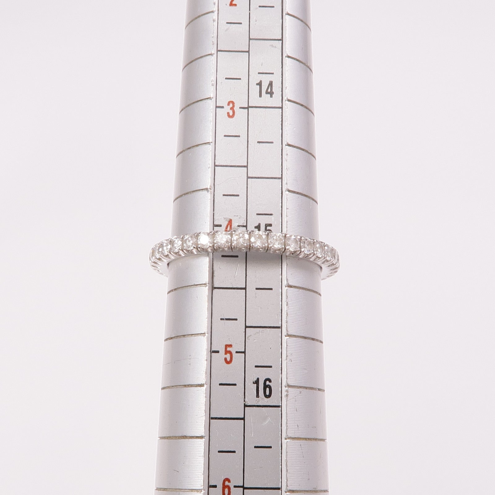 CARTIER 18K白金Etincelle Wedding Band鑽石戒指Cartier#47/US#4.25