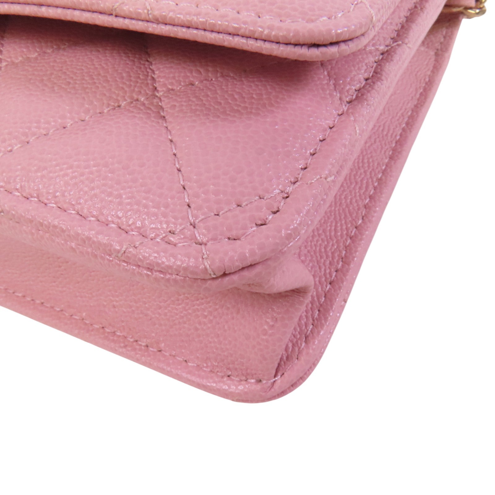 CHANEL 牛皮皮革WOC Wallet On Chain金扣鏈帶肩背袋