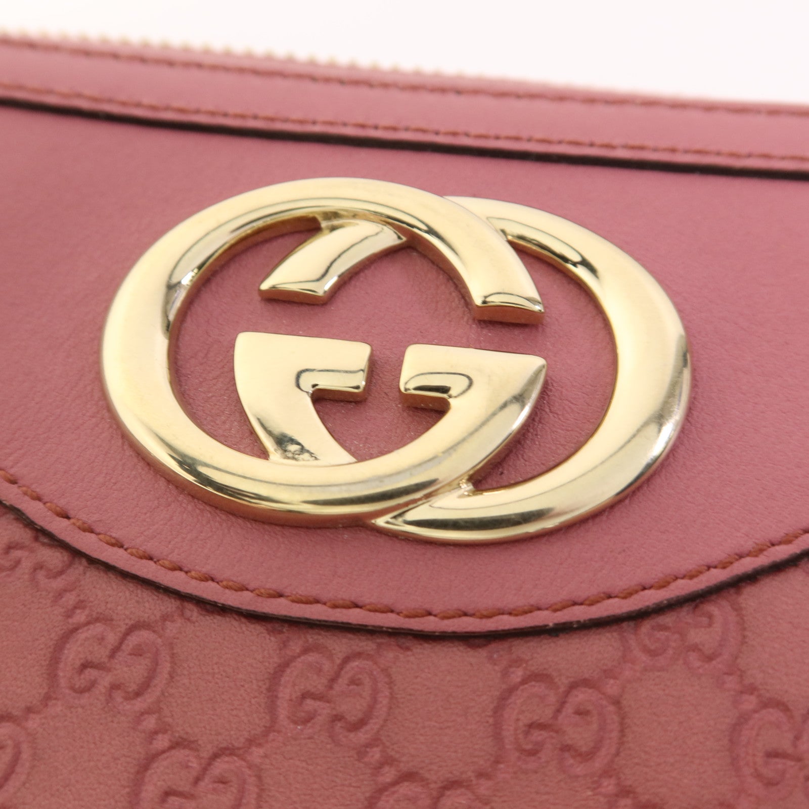 GUCCI 牛皮皮革Long Wallet金扣長錢包