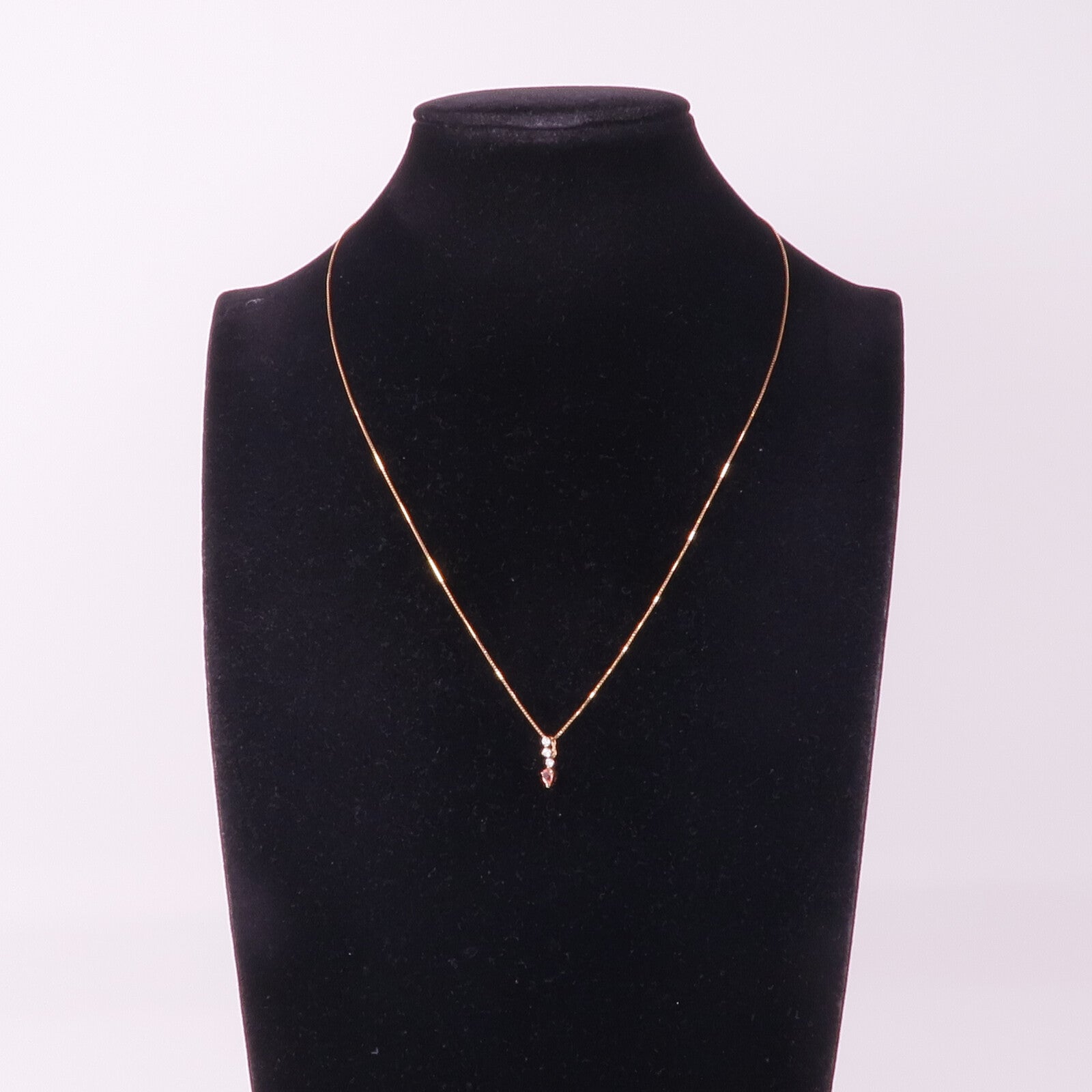 JEWELRY 18K玫瑰金Padparadscha Diamond Necklace帕帕拉恰/鑽石項鍊