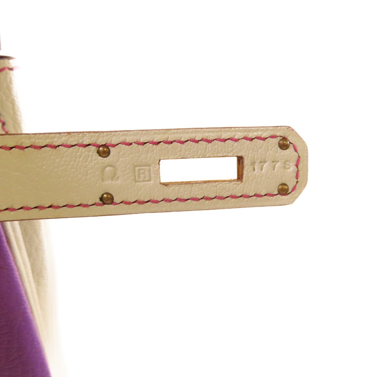 HERMES 【激減優惠】Clemence皮革Kelly 28 2Way Shoulder Bag金扣手挽肩背兩用袋9P Parme帕爾馬紫色/8U Bleu Glacier 冰川藍色