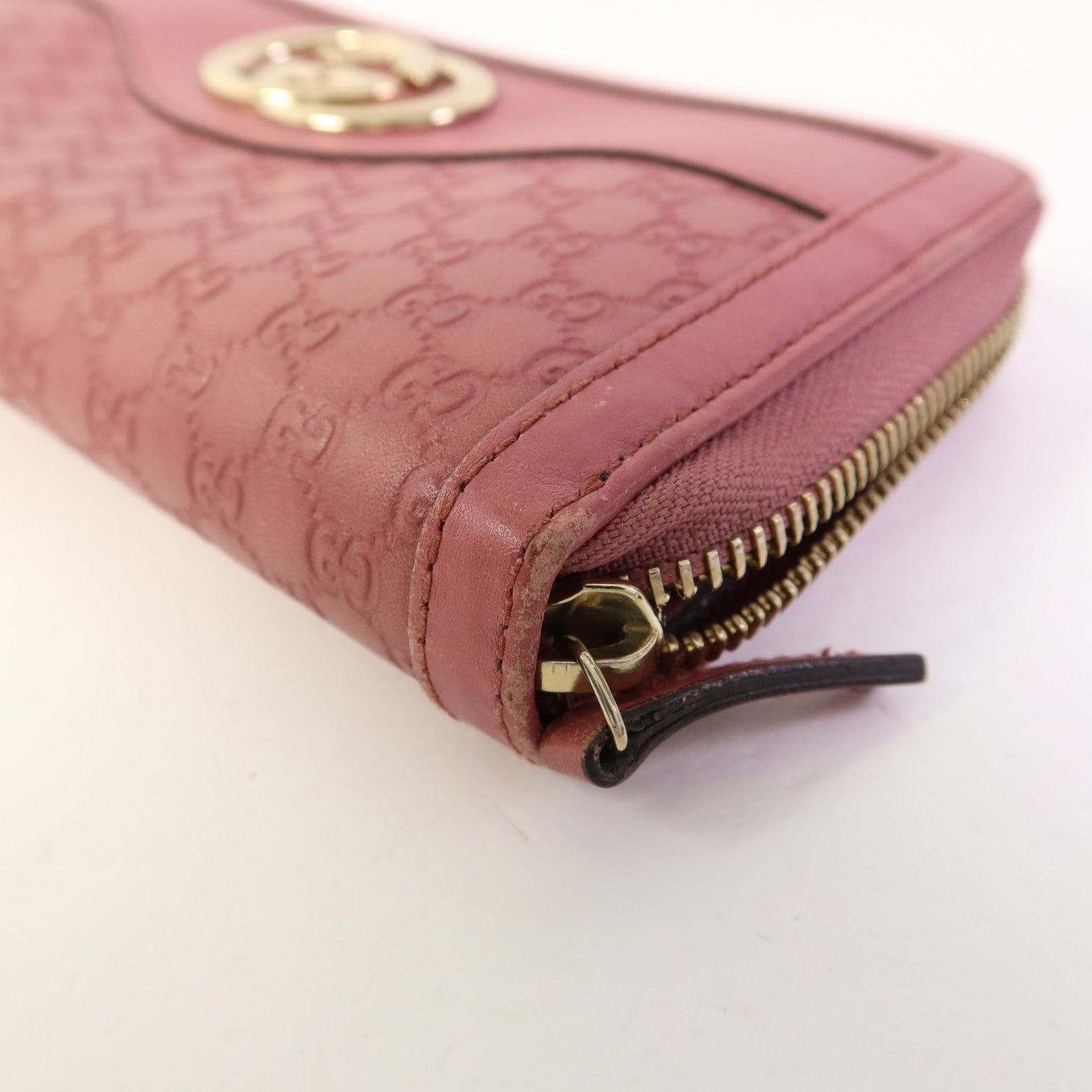 GUCCI 牛皮皮革Long Wallet金扣長錢包