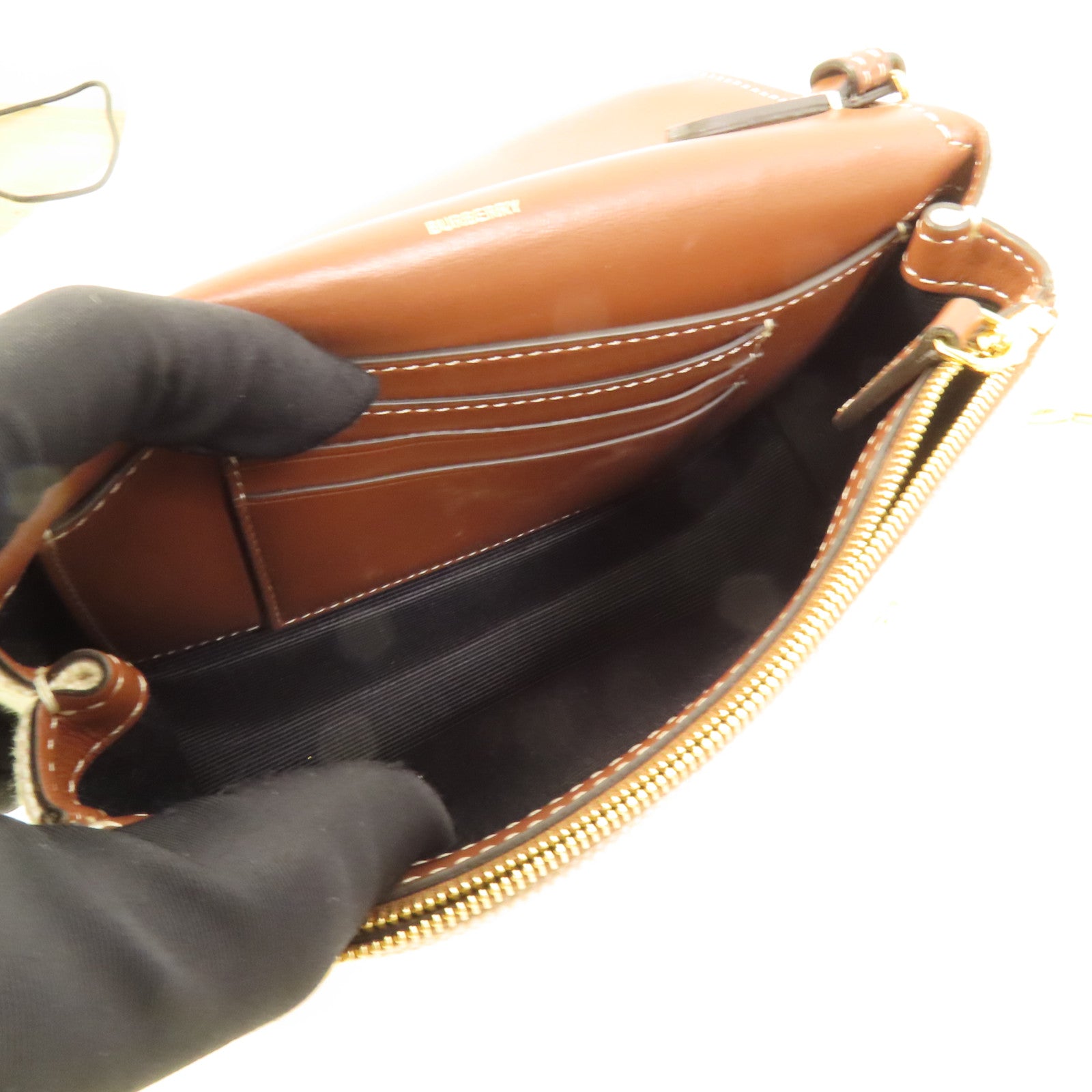 BURBERRY 帆布Shoulder Bag金扣肩背袋
