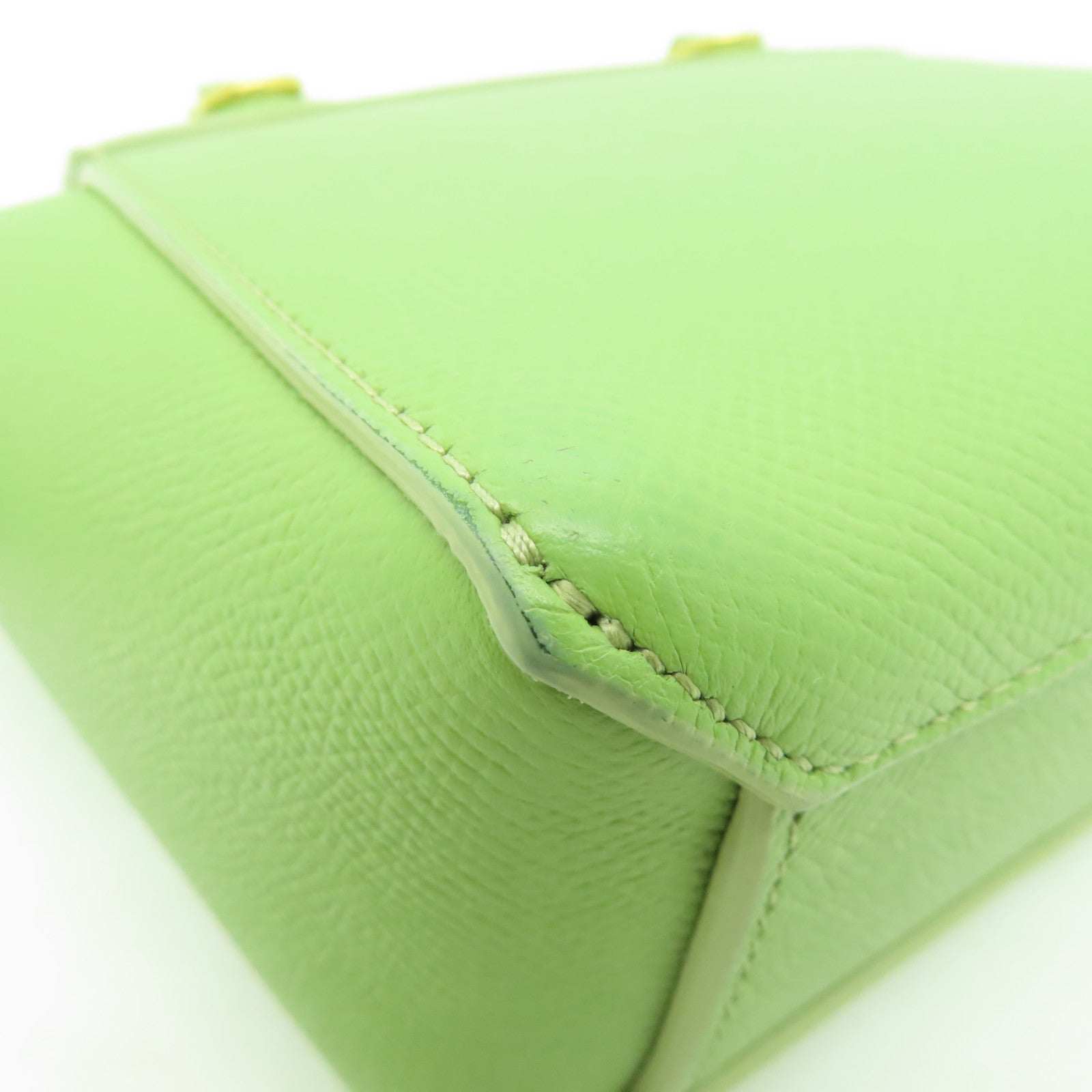 CELINE 【清倉大減價】牛皮皮革Pico Belt Bag金扣手挽肩背兩用袋綠色