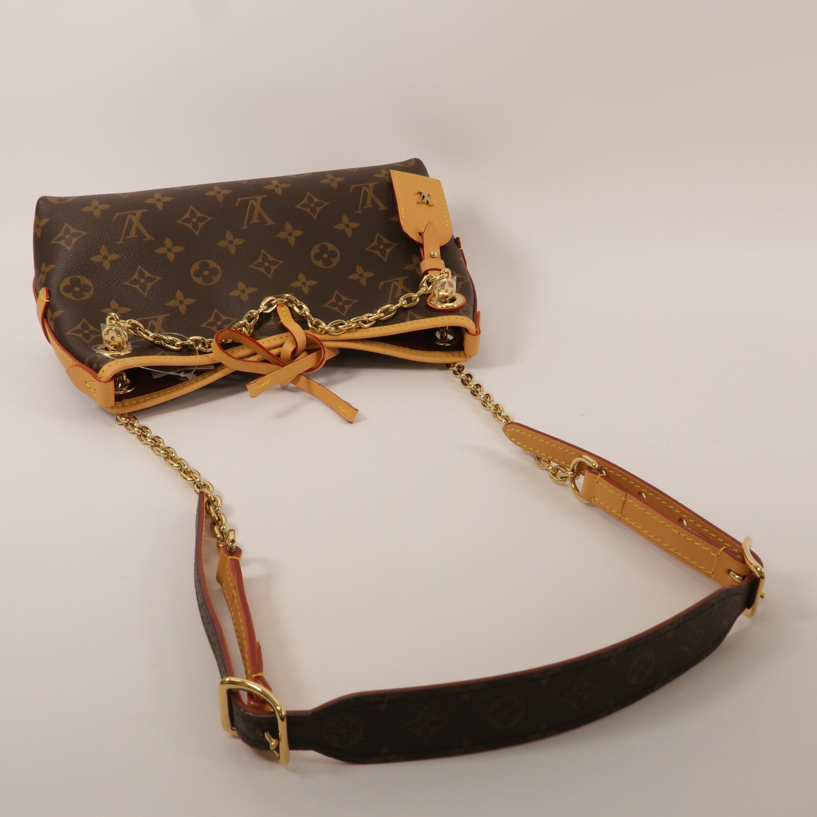 LOUIS VUITTON Monogram Carry All BB鏈帶肩背袋