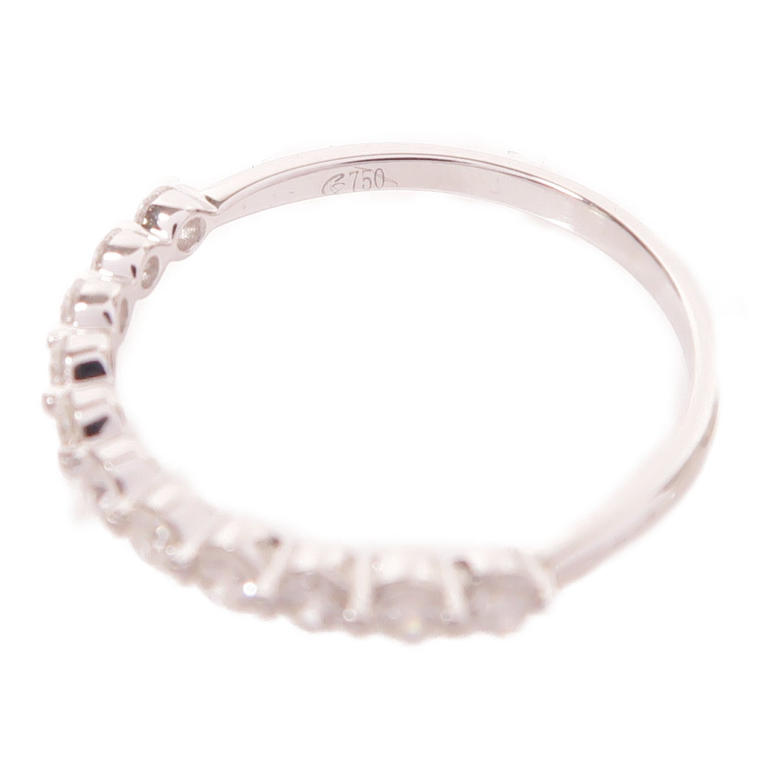Jewelry 0.38ct Diamond Ring 1.2g 18K White Gold