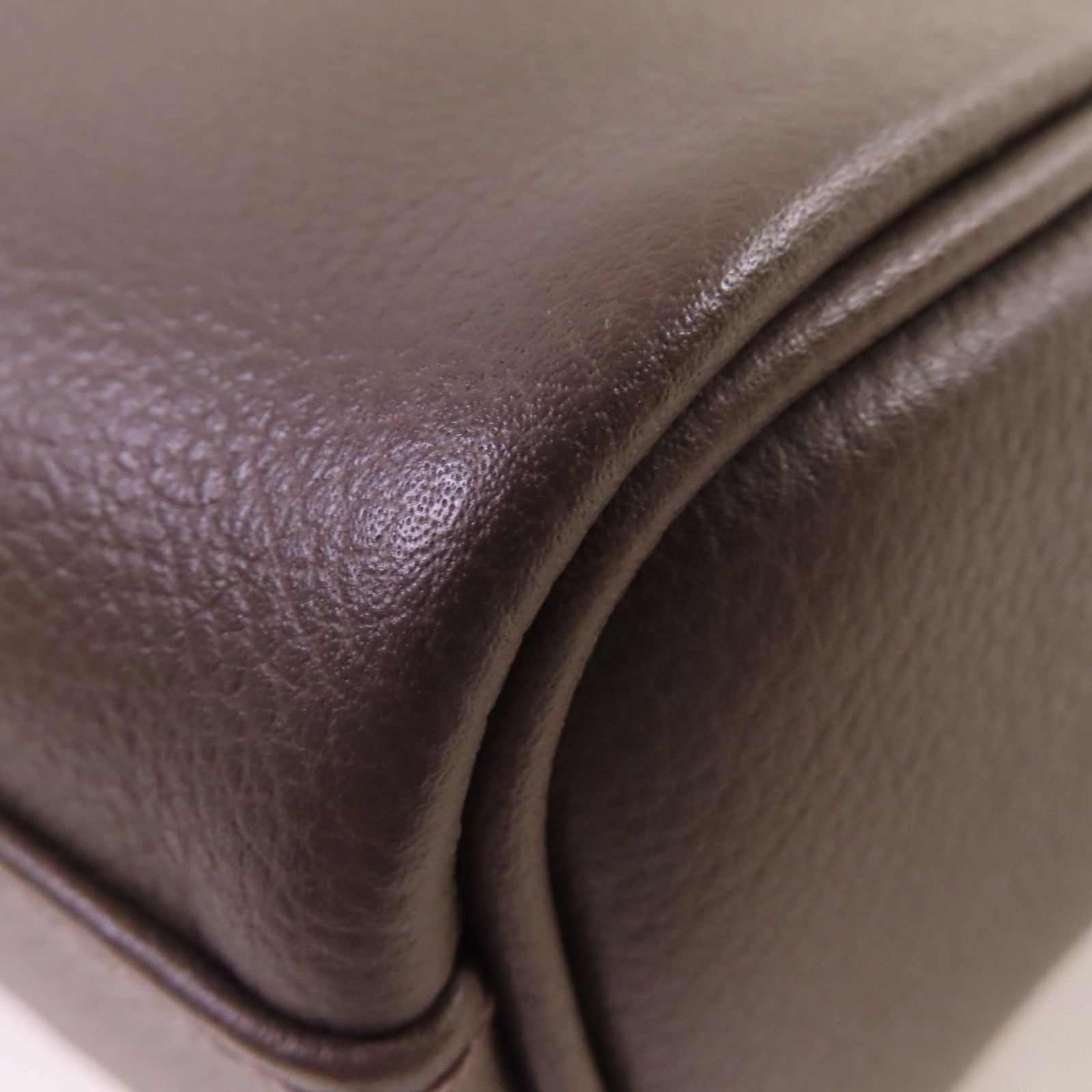 HERMES Evercolor皮革Kelly Messenger Bag PM銀扣肩背袋Ecorce樹皮色