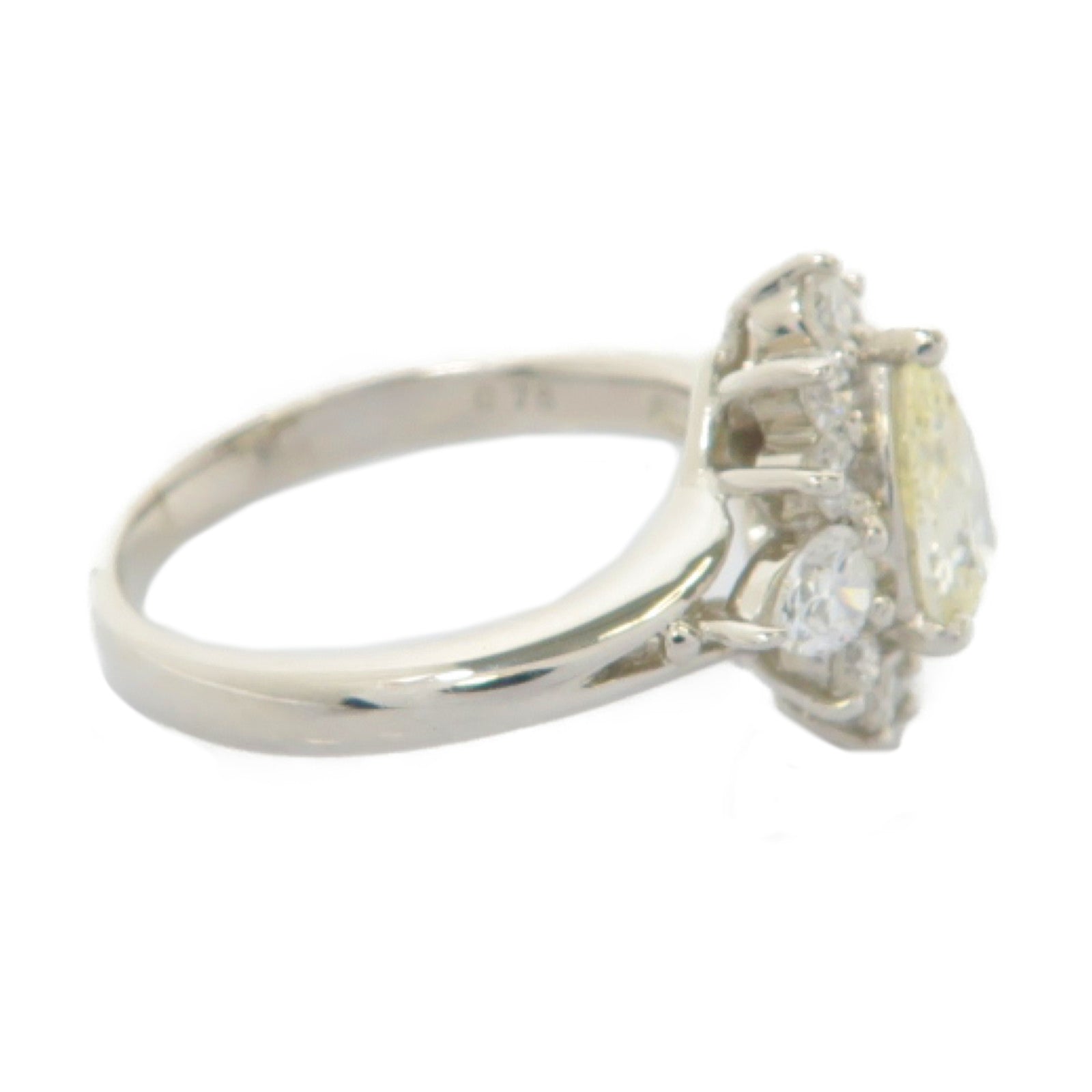 JEWELRY PT900鉑金Diamond Ring 0.92ct/0.78ct鑽石戒指US#6